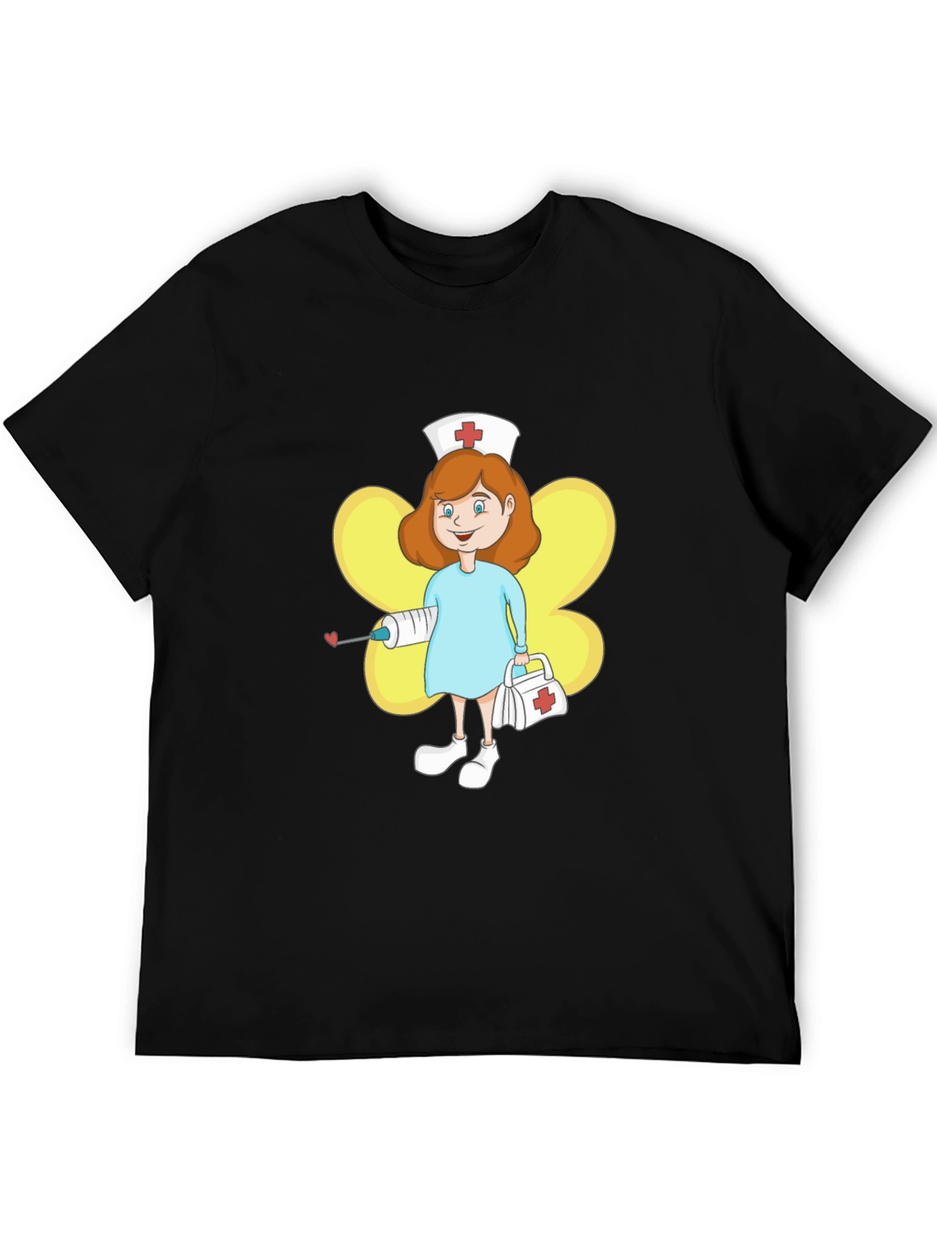 Cartoon Nurse Graphic T-Shirt