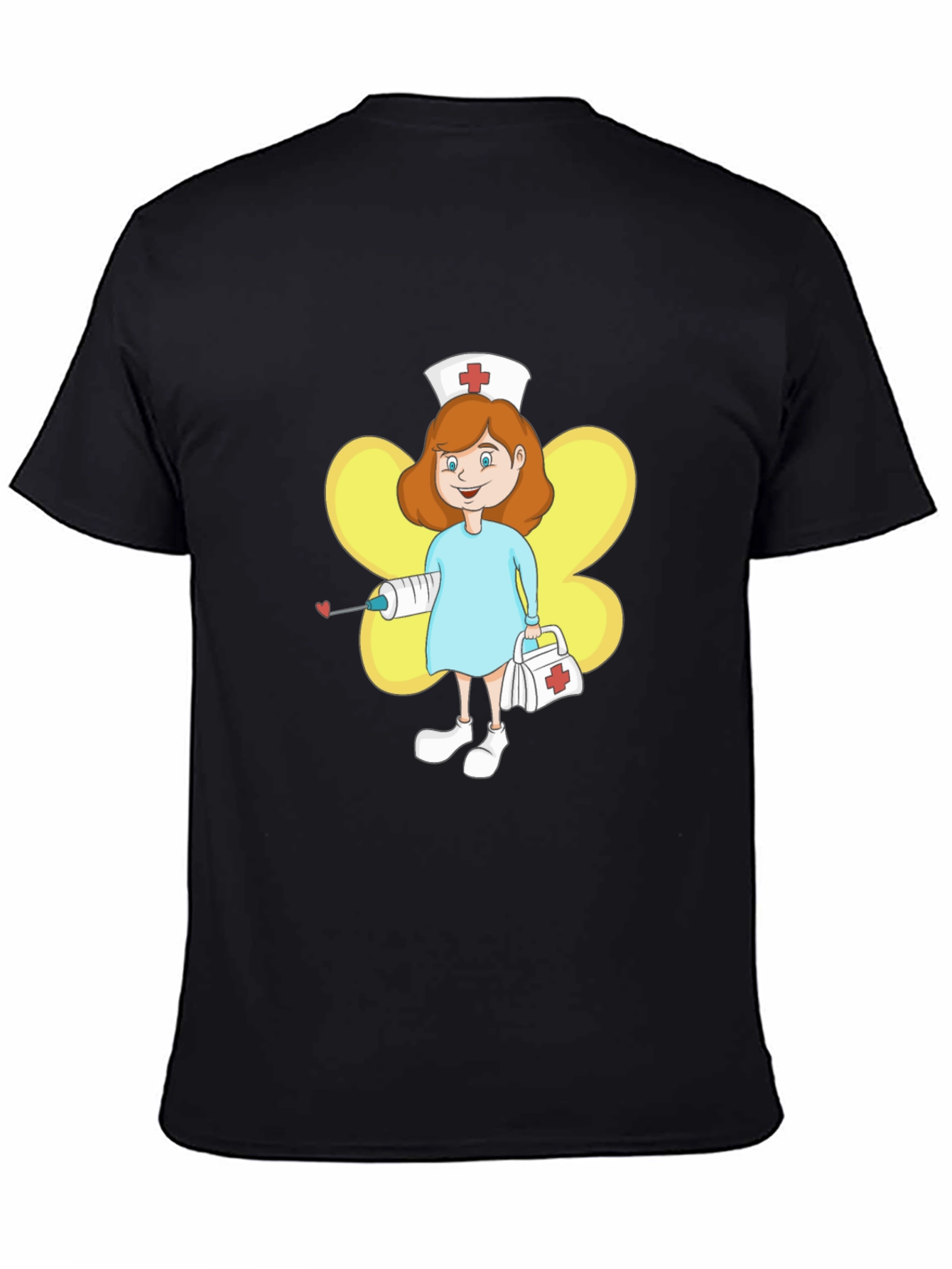 Cartoon Nurse Graphic T-Shirt