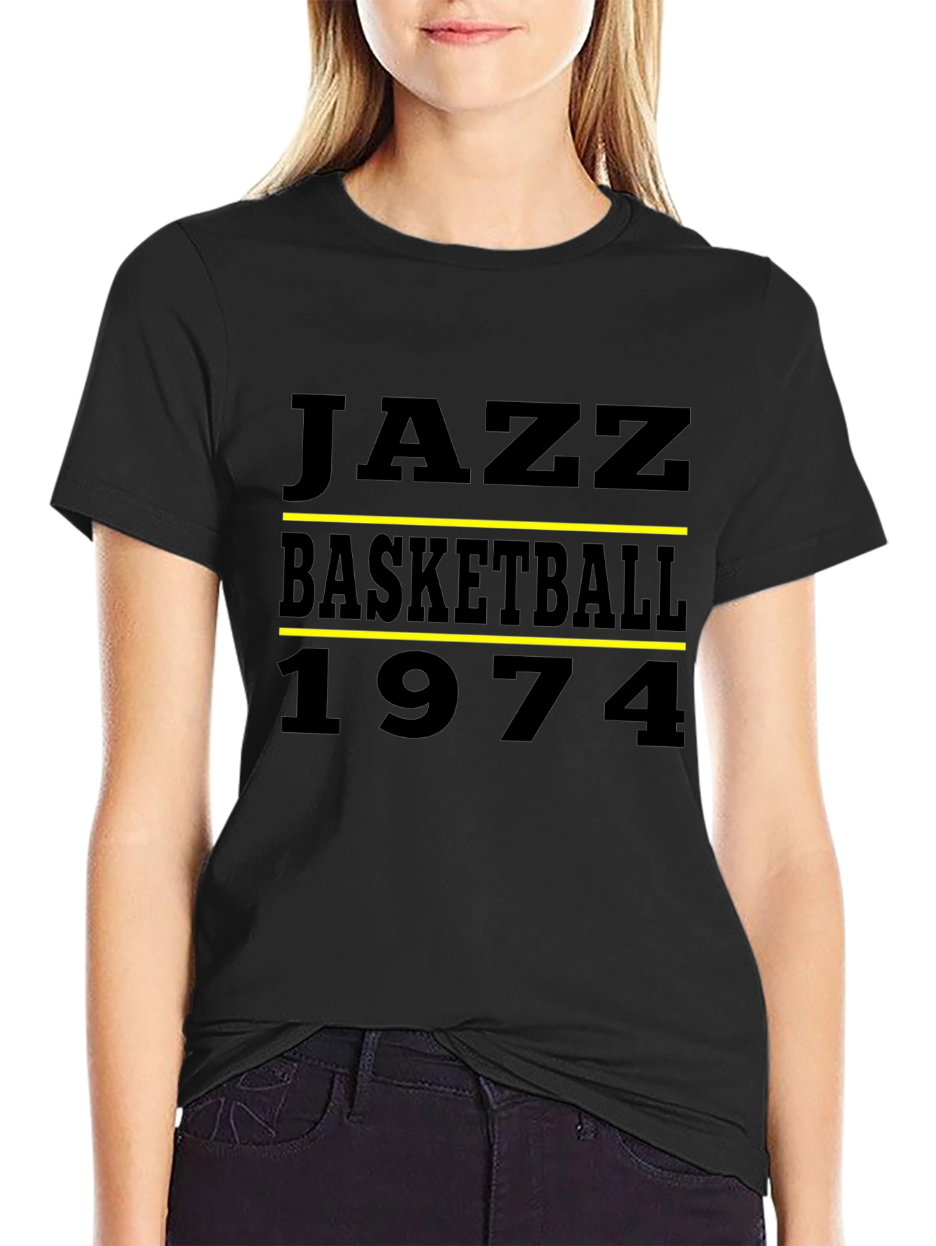 Jazz Basketball 1974 Black T-Shirt