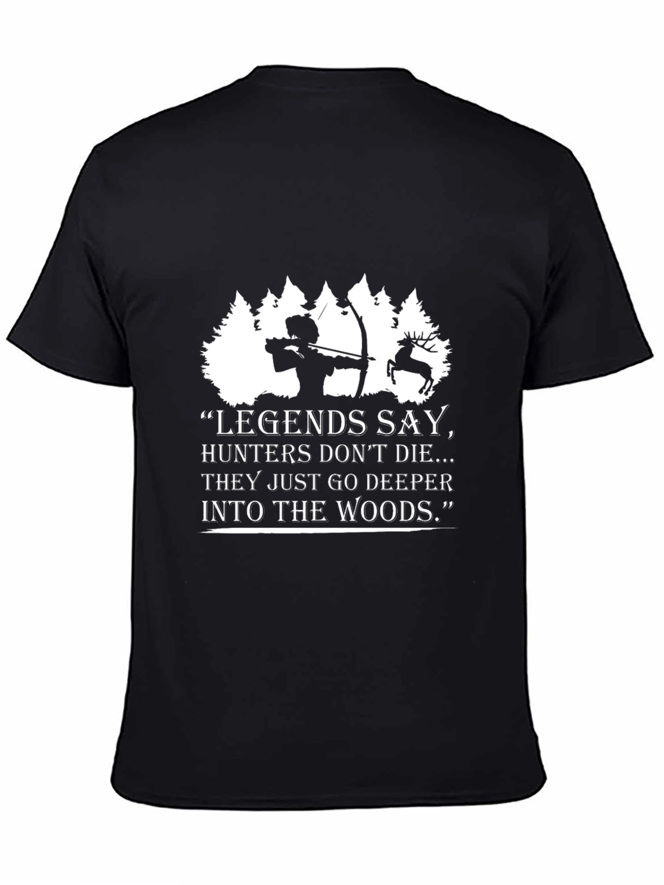 Legends Say Hunter Graphic Black T-Shirt
