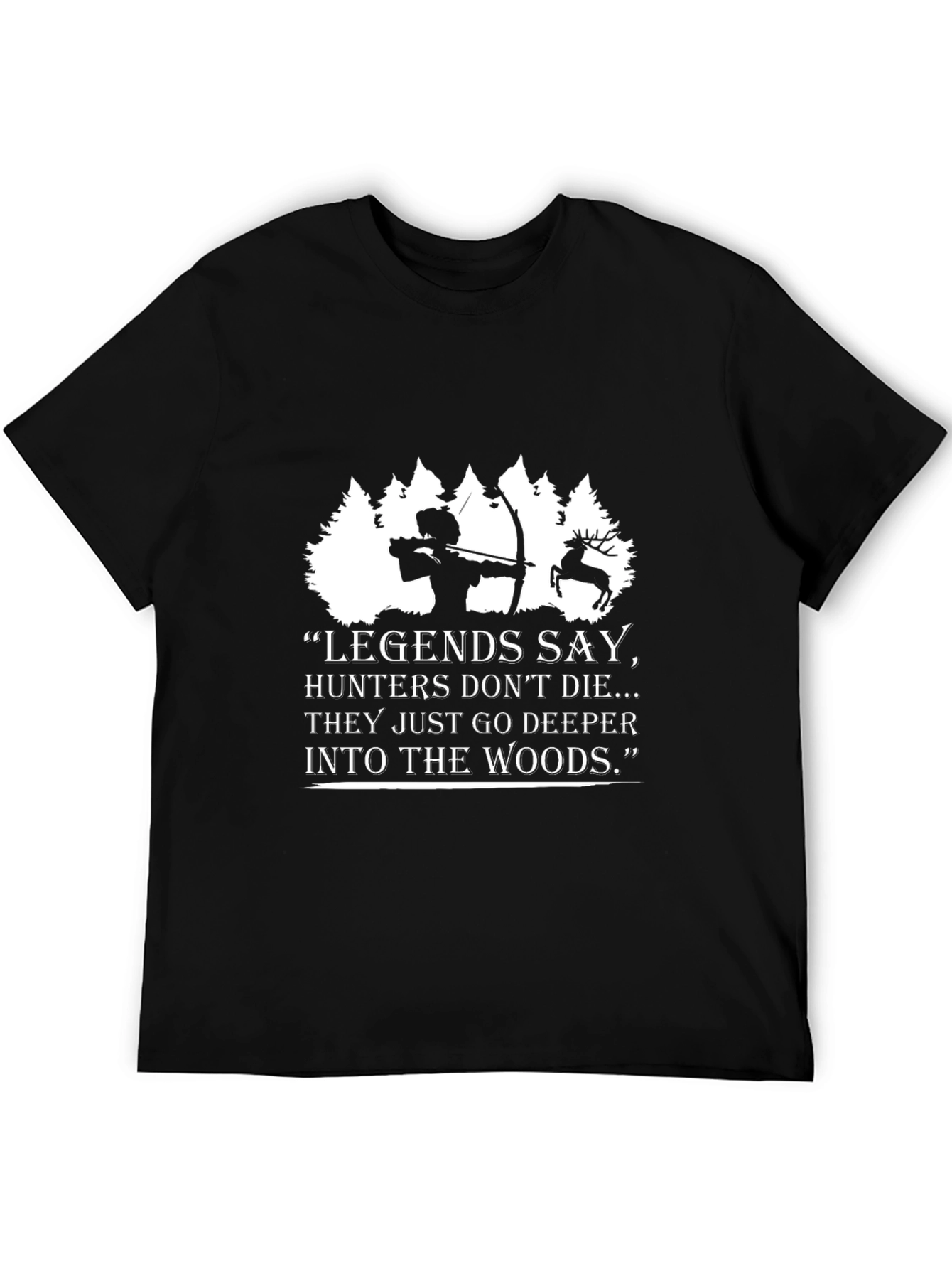 Legends Say Hunter Graphic Black T-Shirt