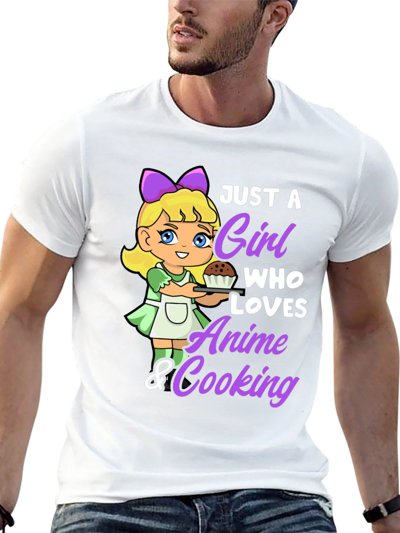 Anime & Cooking Girl Graphic Tee