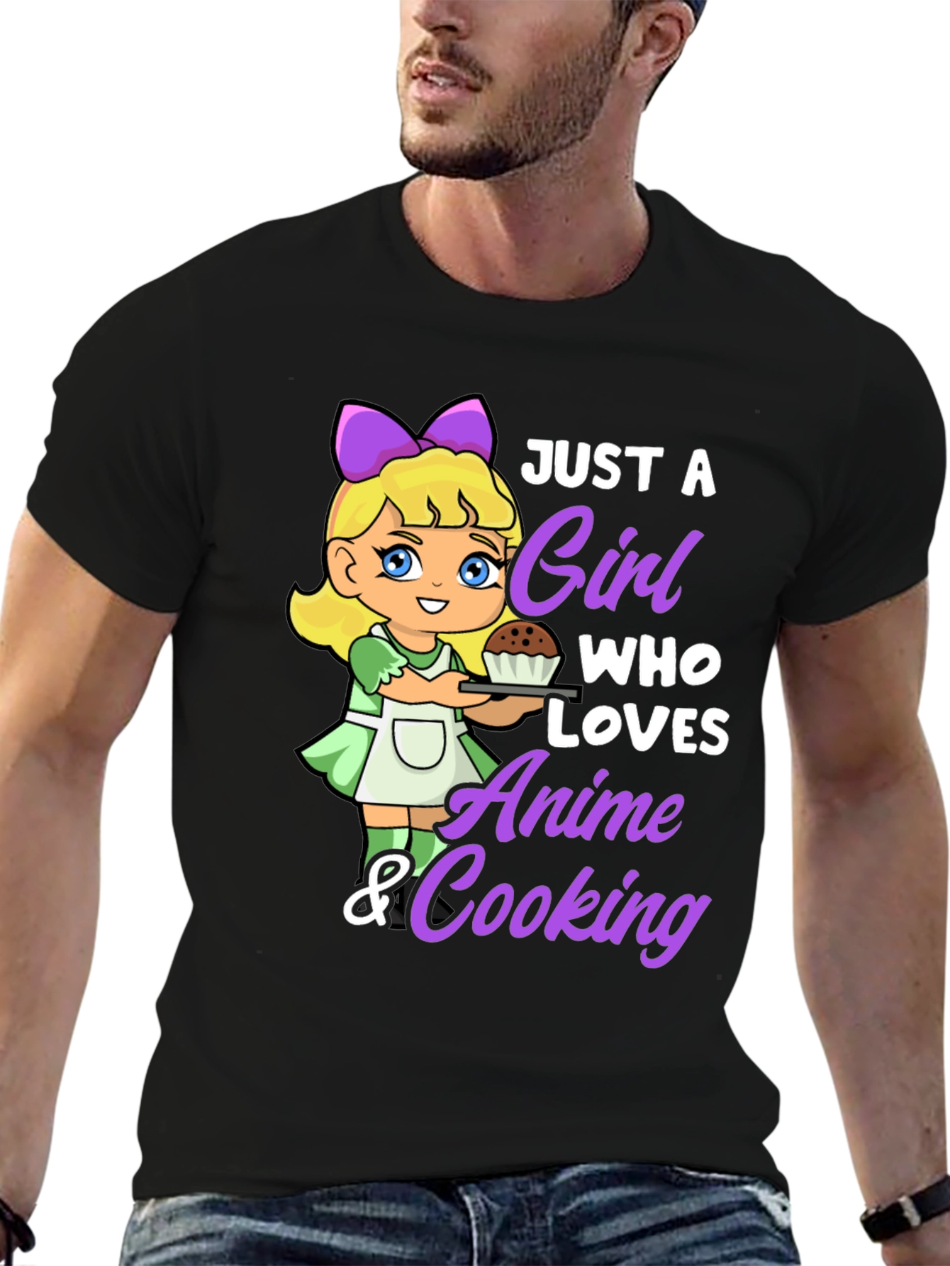 Anime & Cooking Girl Graphic Tee