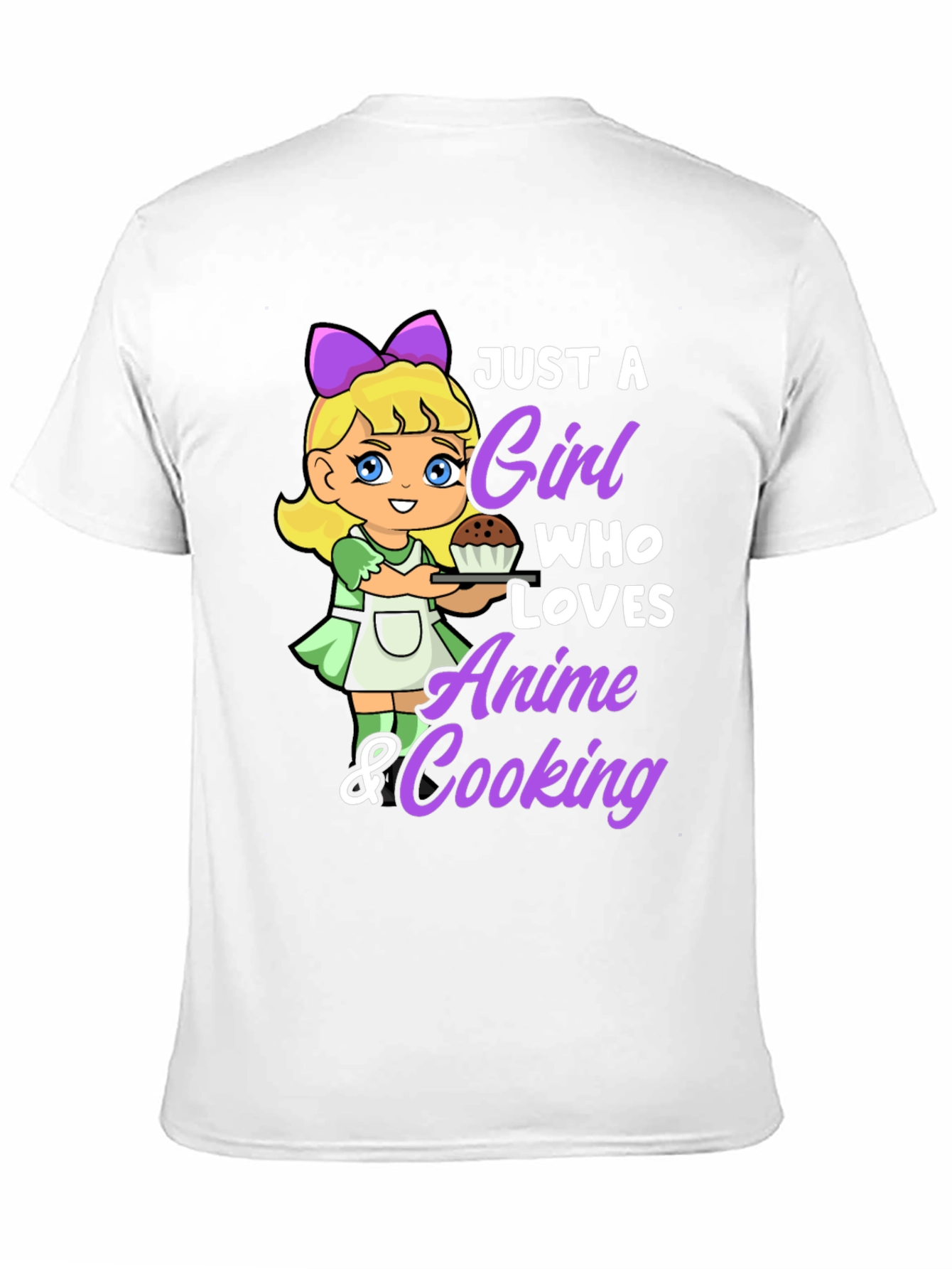 Anime & Cooking Girl Graphic Tee