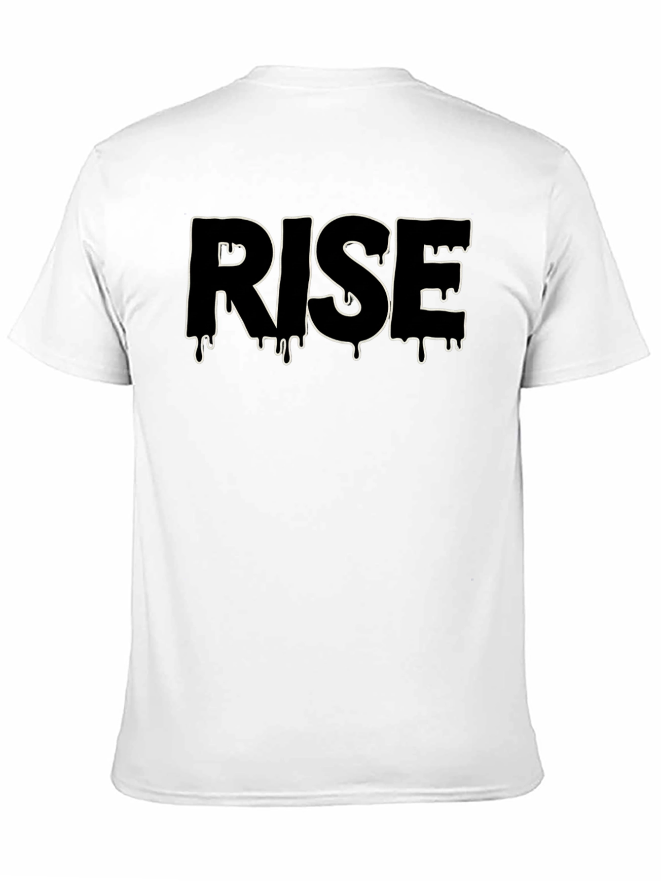 Rise Black Graphic Tee - Dripping Letter Design