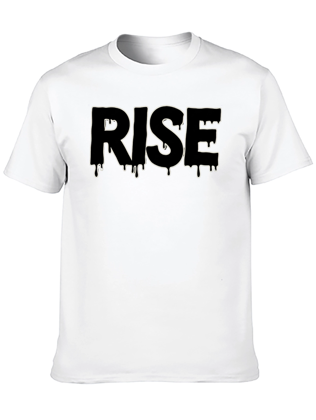 Rise Black Graphic Tee - Dripping Letter Design