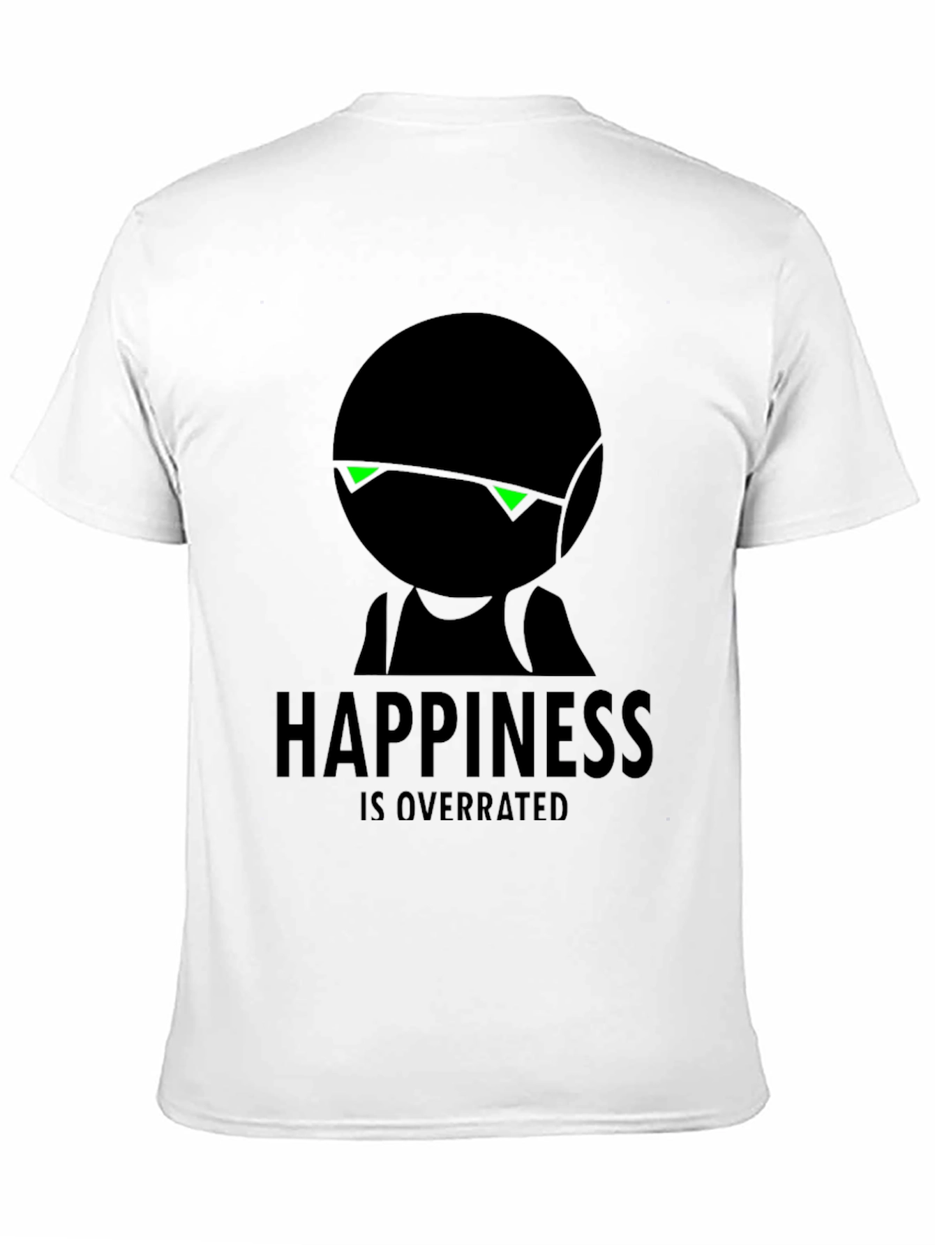 Happiness Is Overrated Graphic Black T-Shirt