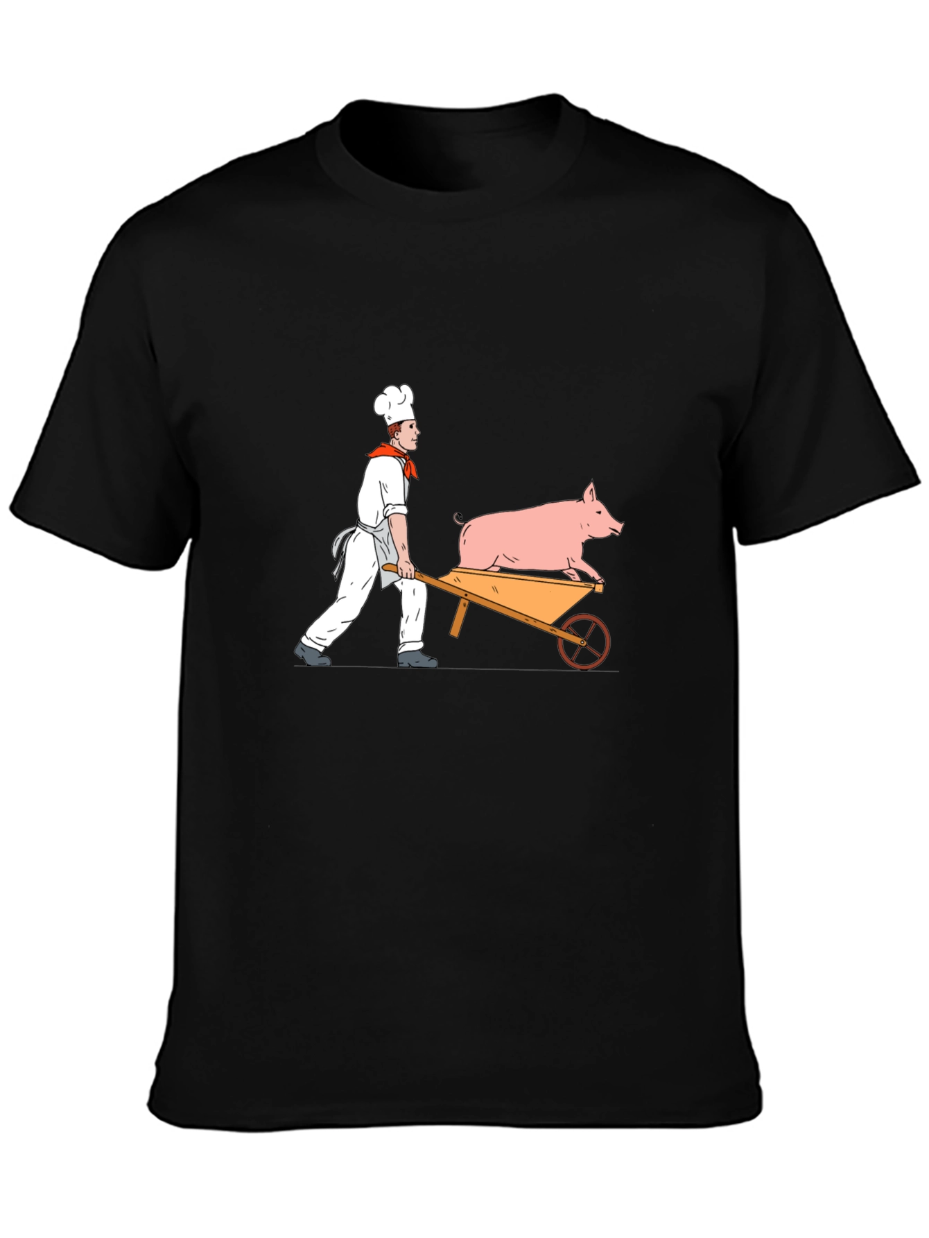 Chef Pig Wheelbarrow Graphic Tee