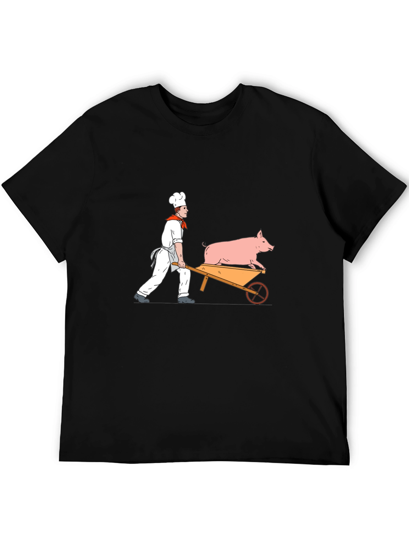 Chef Pig Wheelbarrow Graphic Tee
