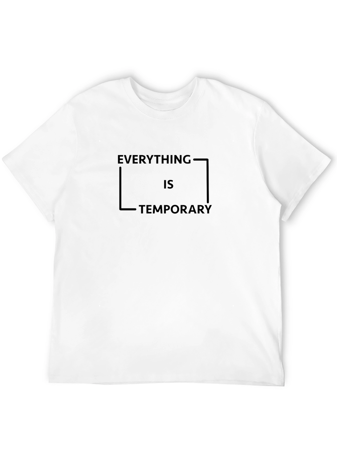 Everything Is Temporary Black Graphic Tee