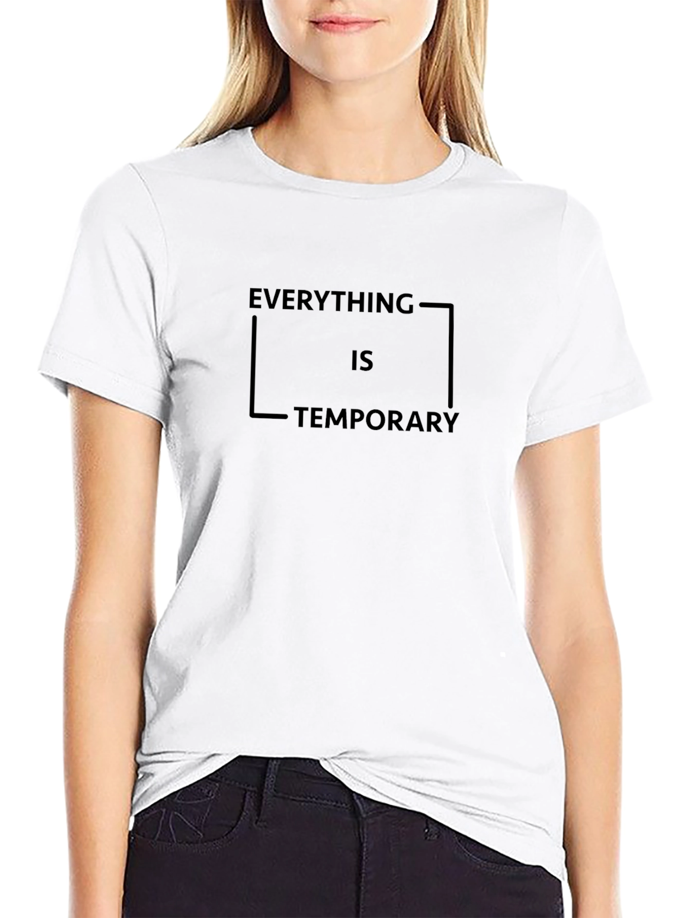 Everything Is Temporary Black Graphic Tee