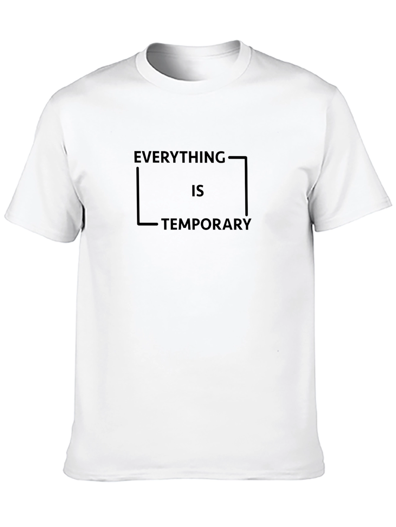 Everything Is Temporary Black Graphic Tee