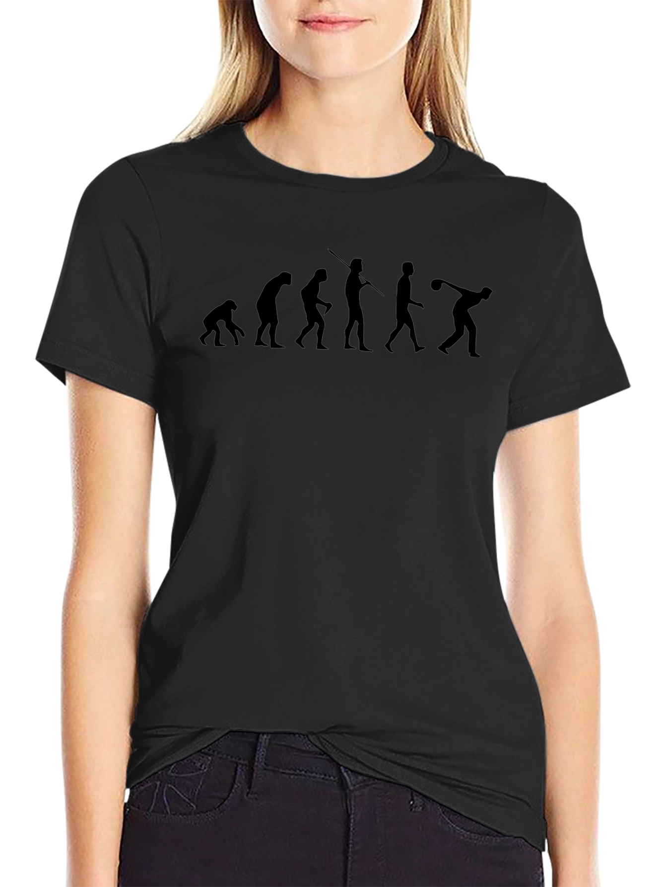 Evolution of Bowling Black T-Shirt