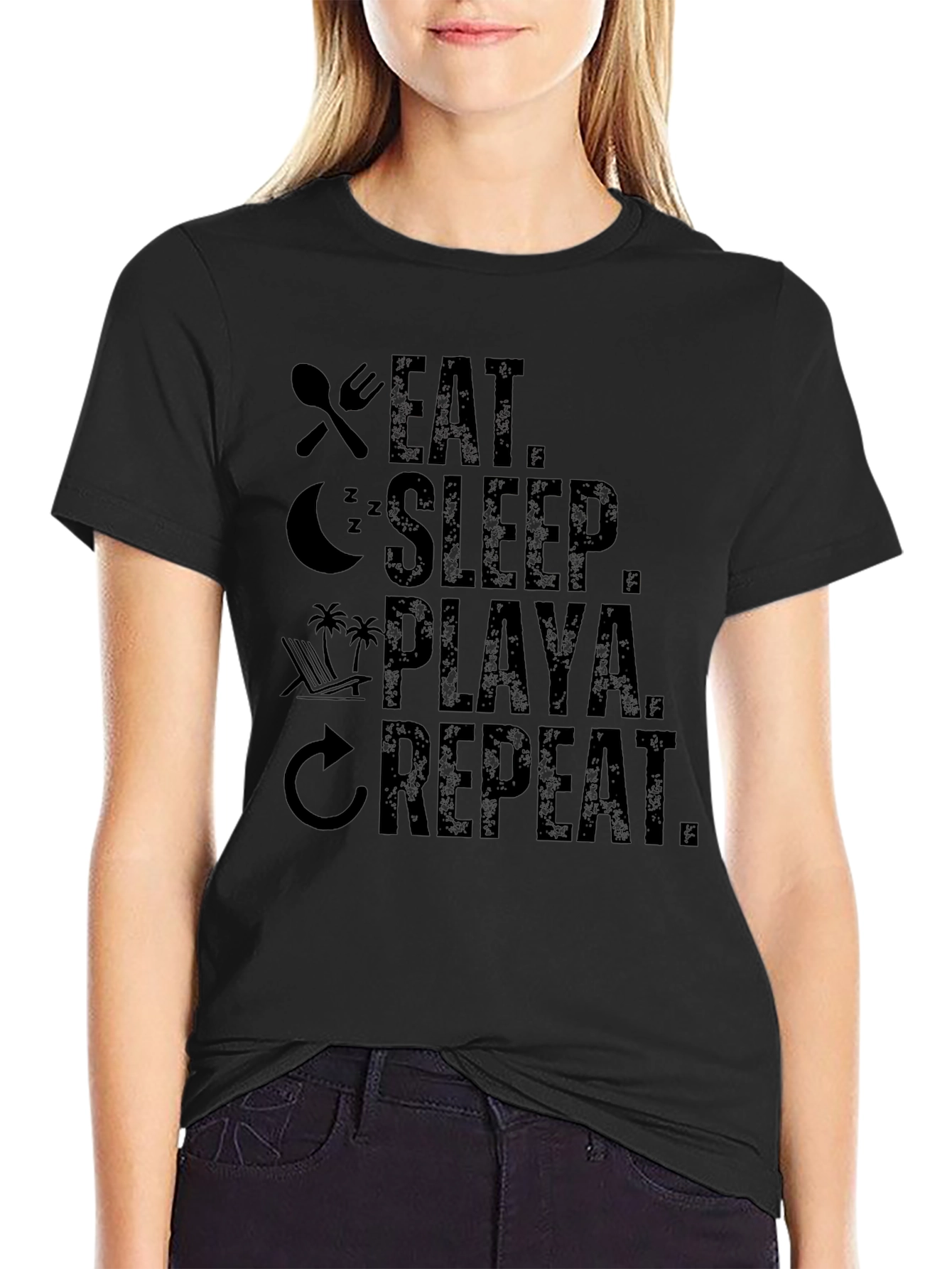 Eat Sleep Playa Repeat Graphic T-Shirt