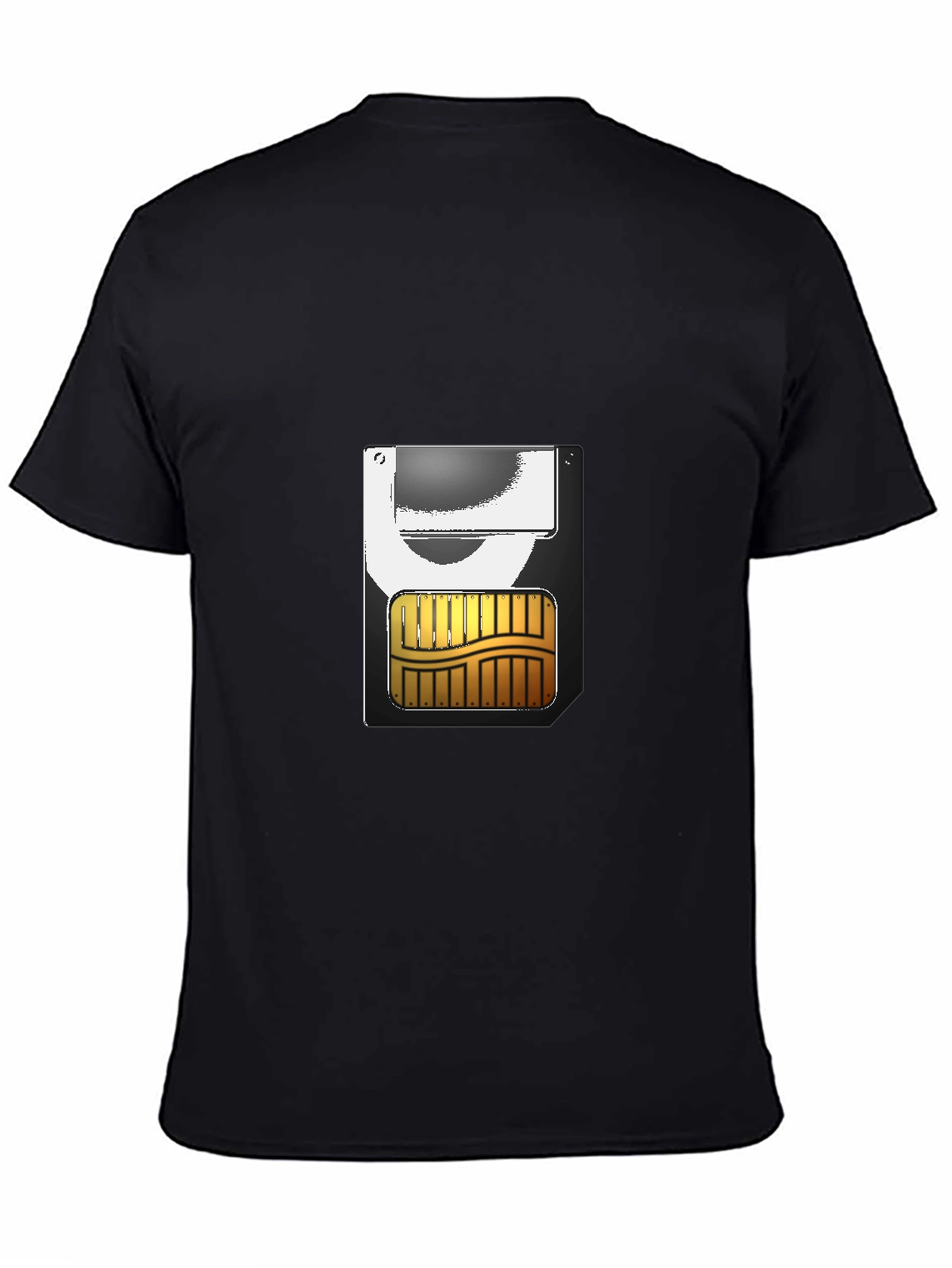 Techie SD Card Graphic Black T-Shirt