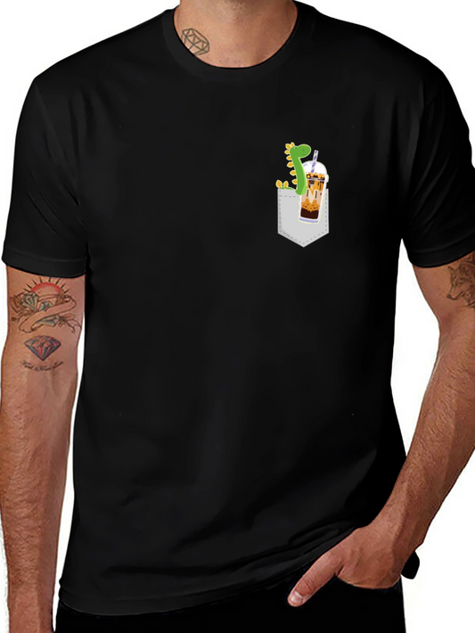 Dino Boba Pocket T-Shirt - Casual Style