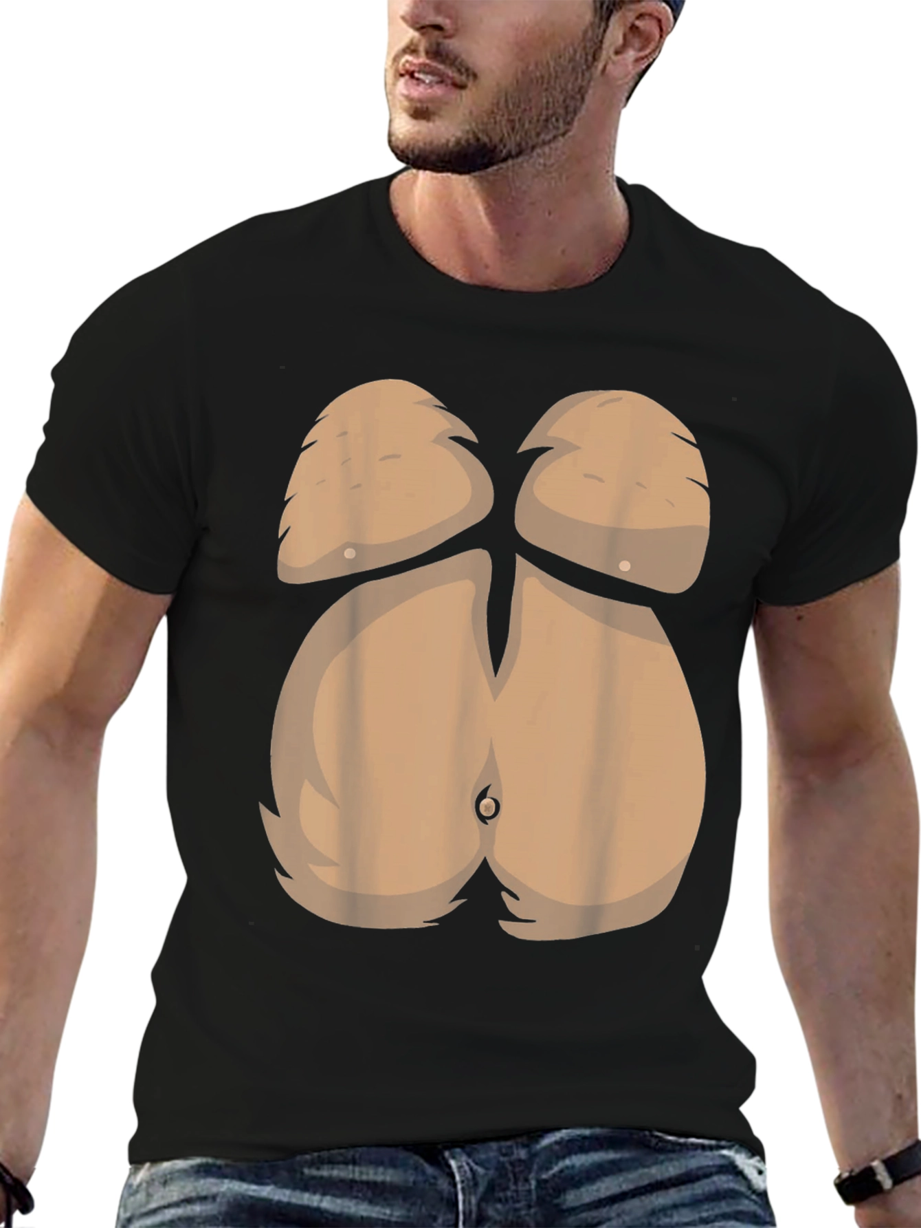 Funny Hairy Belly T-Shirt