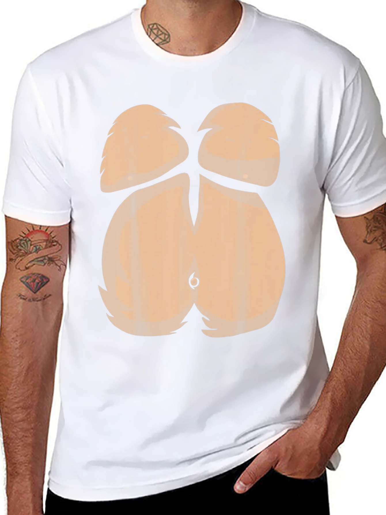 Funny Hairy Belly T-Shirt