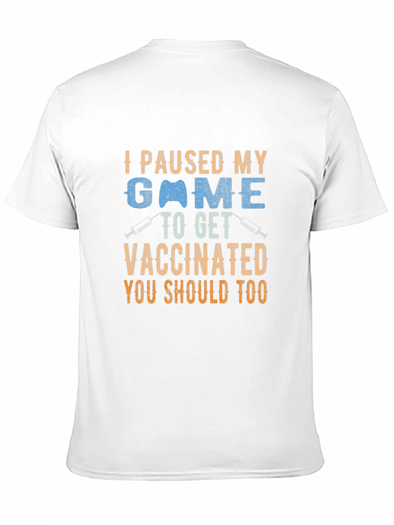 Vaccinated Gamer Black T-Shirt
