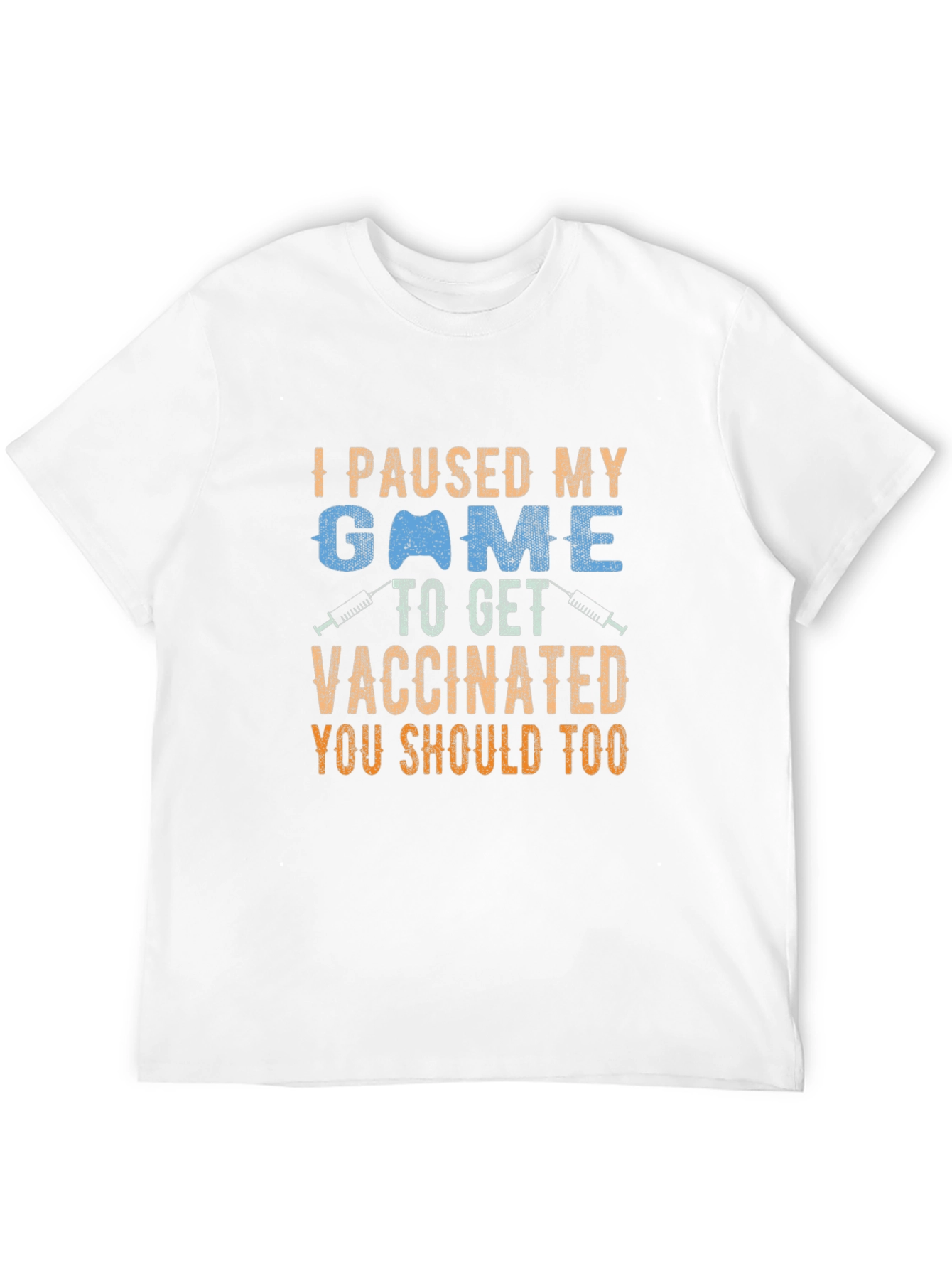 Vaccinated Gamer Black T-Shirt