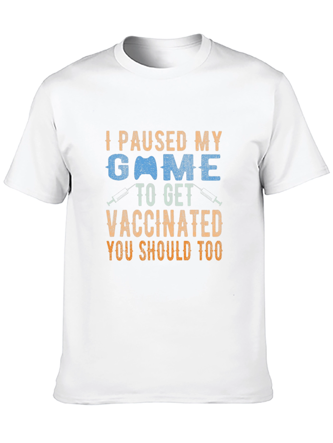 Vaccinated Gamer Black T-Shirt