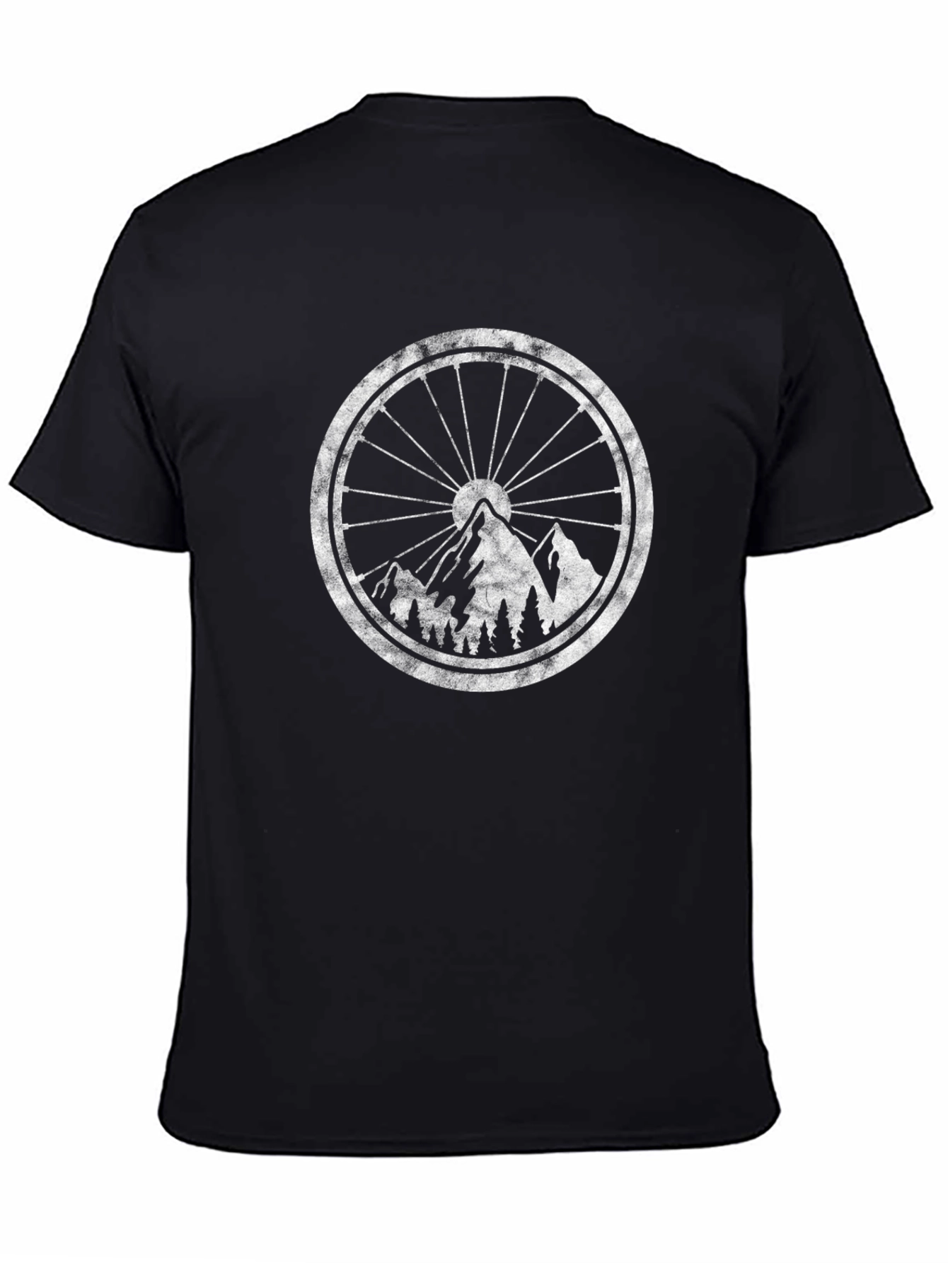 Mountain Bike Wheel Graphic Tee - Black