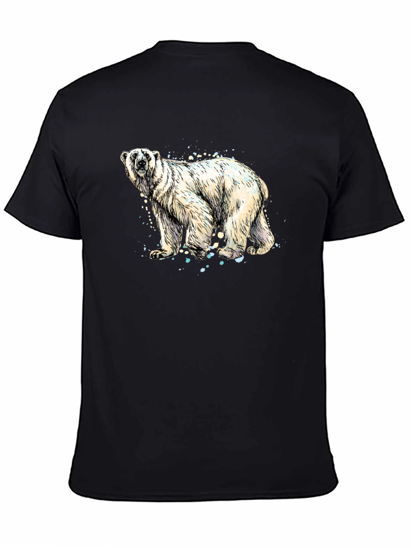 Polar Bear Graphic Tee - Stylish Black T-Shirt