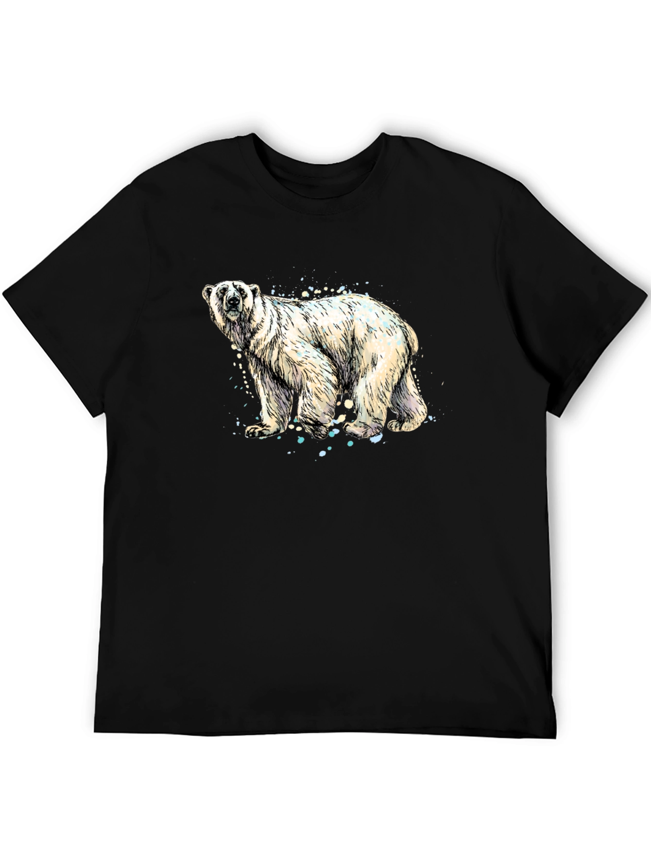 Polar Bear Graphic Tee - Stylish Black T-Shirt