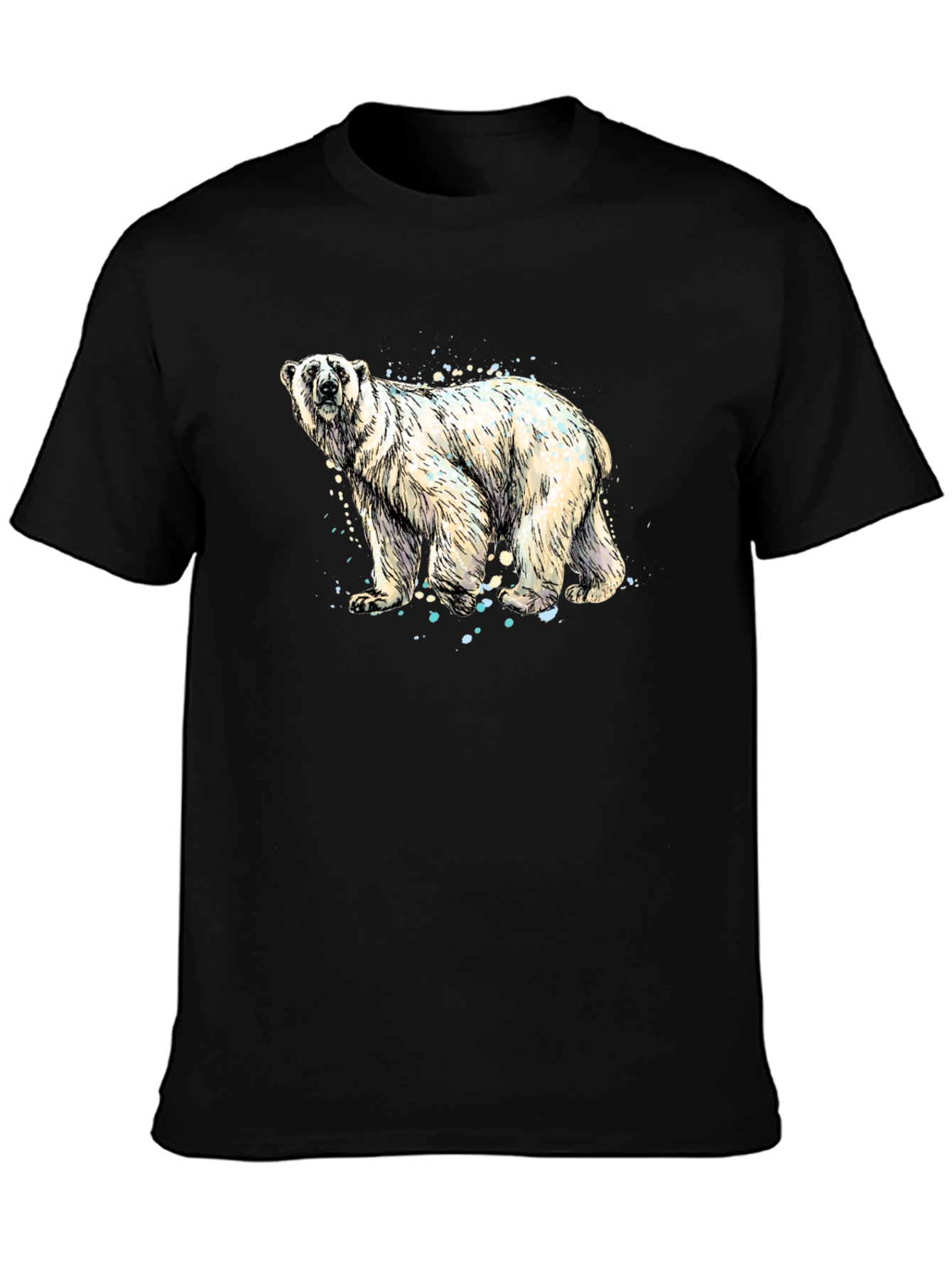 Polar Bear Graphic Tee - Stylish Black T-Shirt