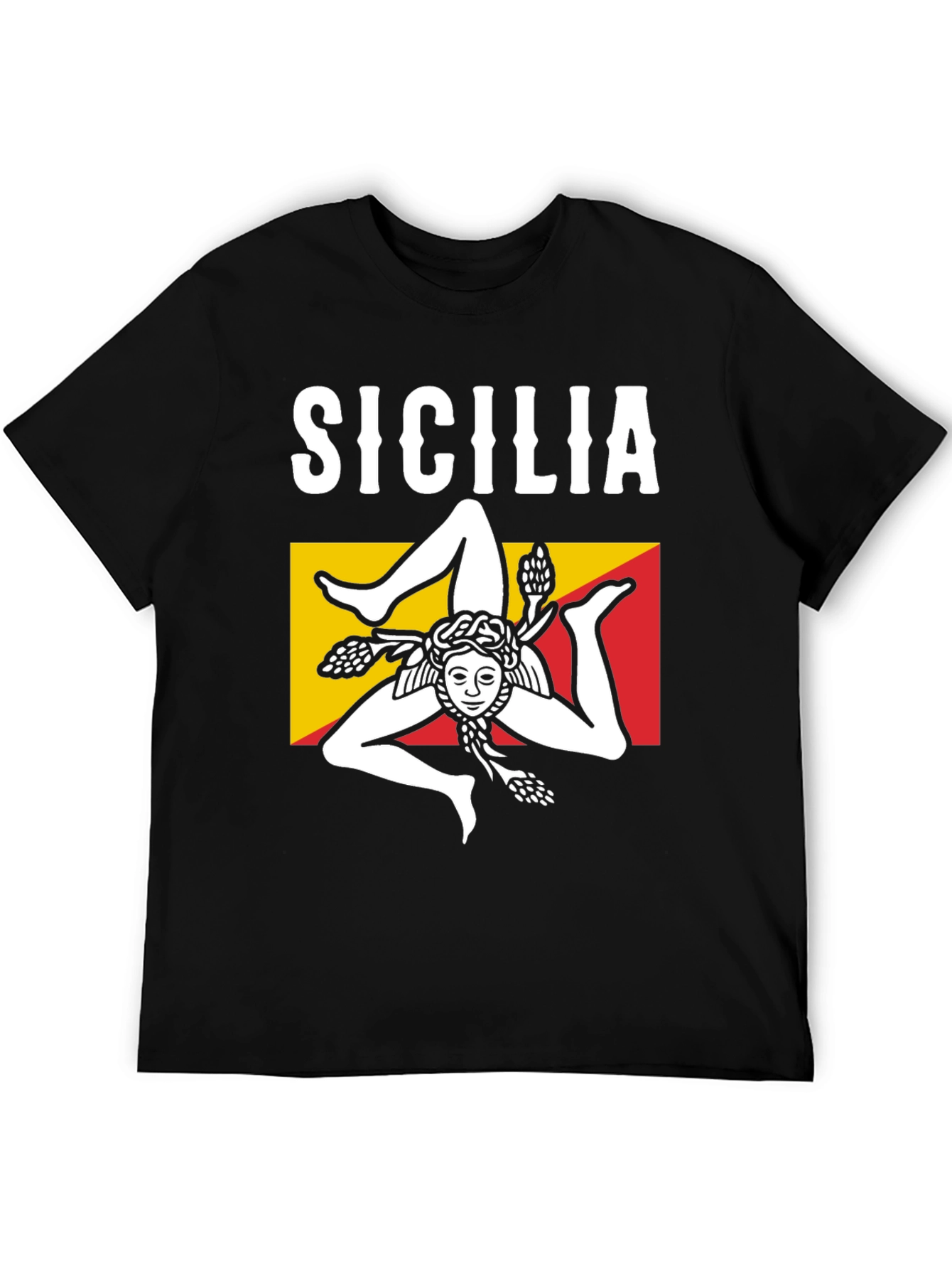 Sicilia T-Shirt Trinacria Symbol Tee