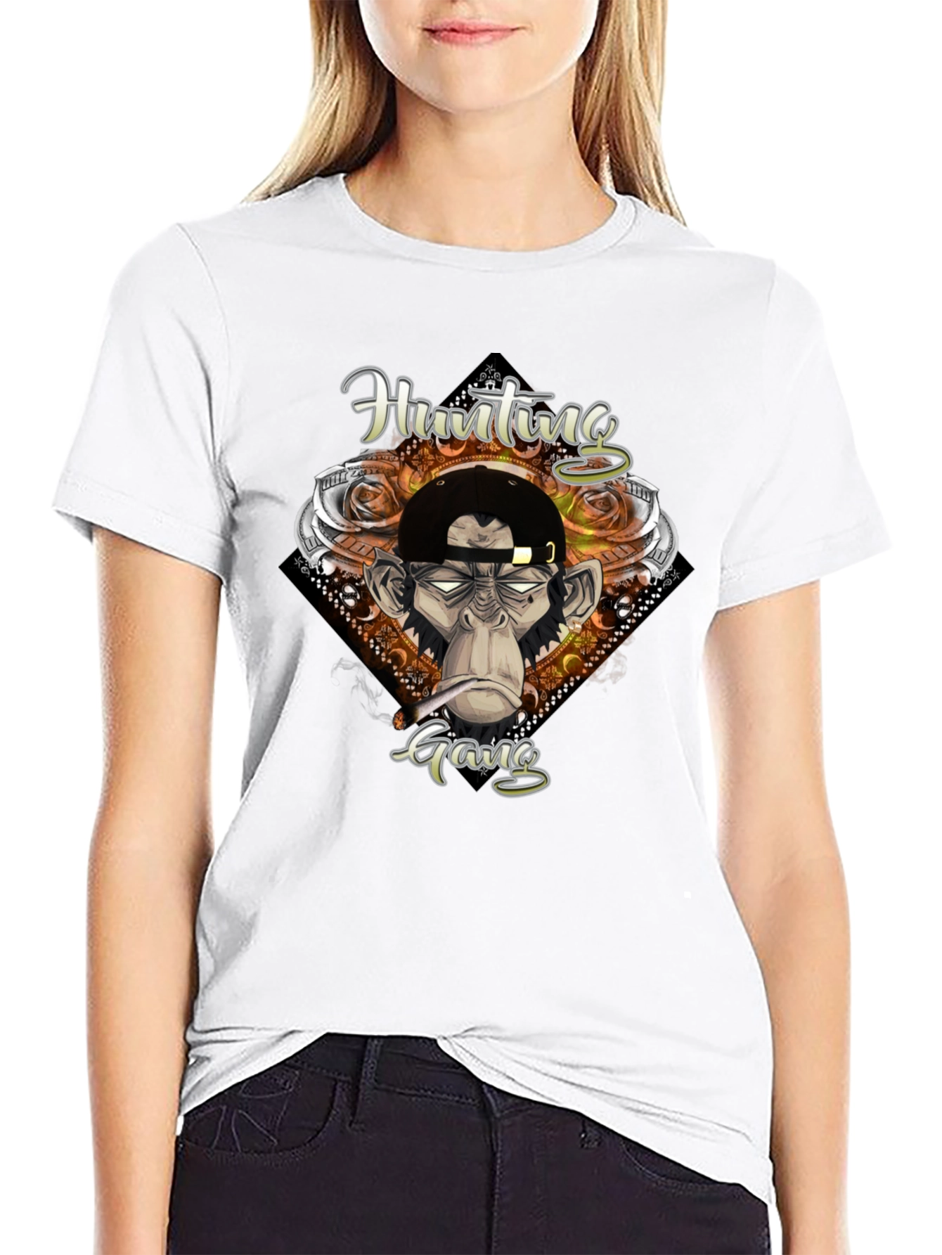 Hunting Gang Monkey Graphic T-Shirt