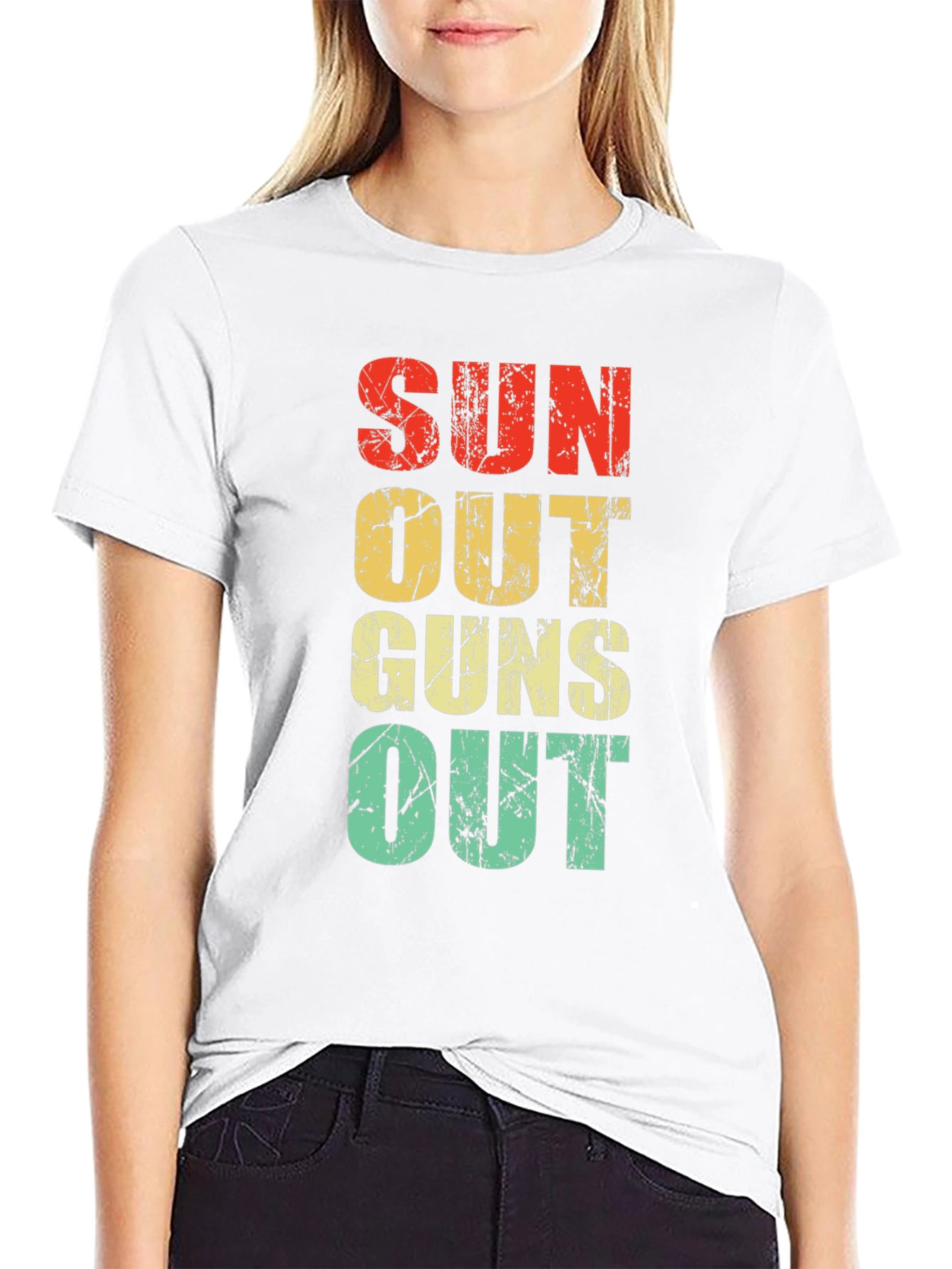 Suns Out Guns Out Retro Graphic Tee