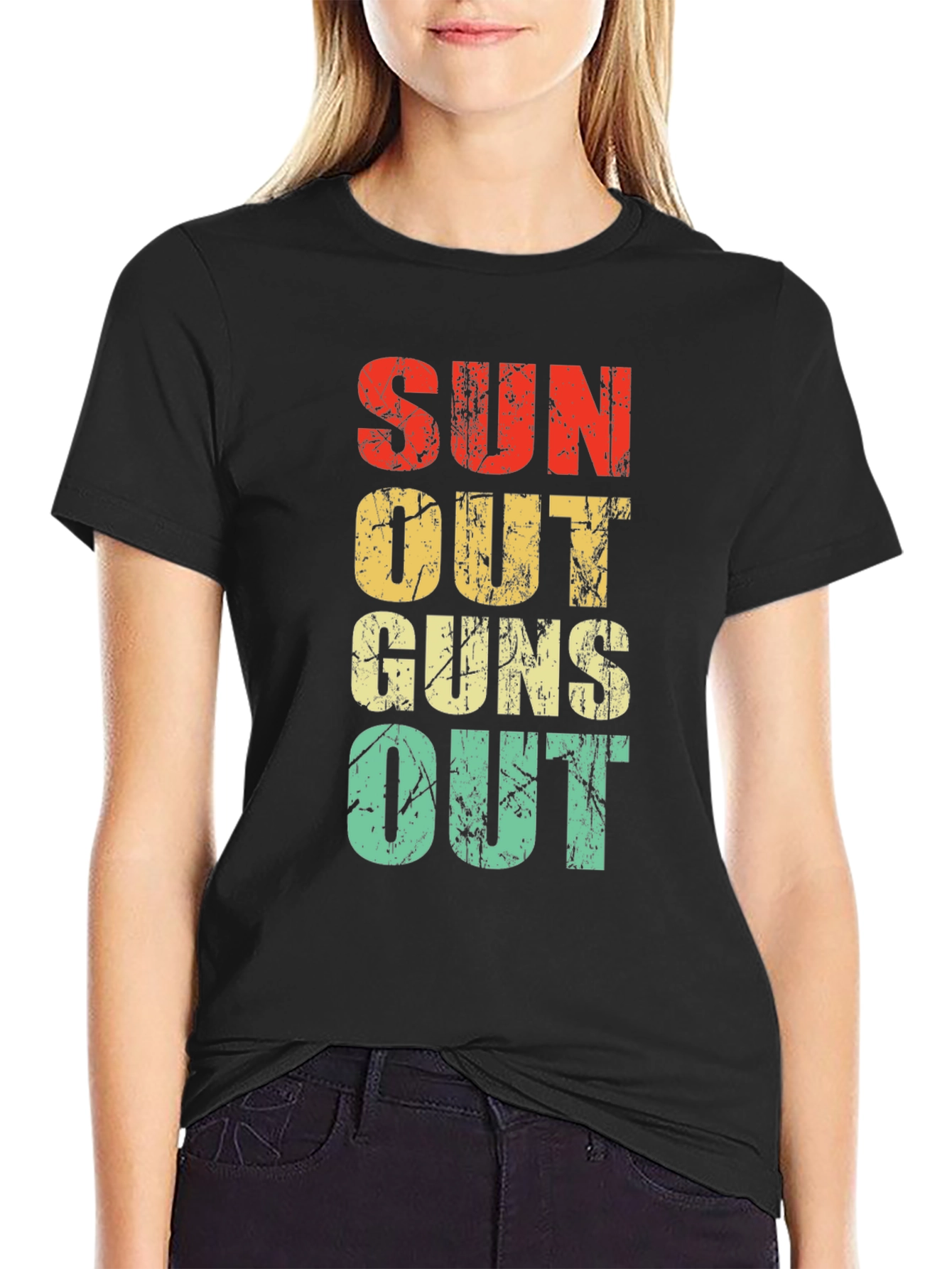 Suns Out Guns Out Retro Graphic Tee