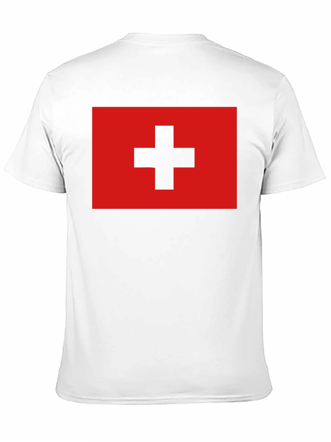 Swiss Flag T-Shirt - Black Cotton Tee
