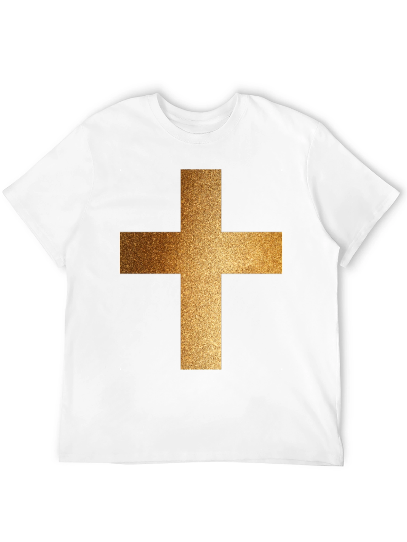 Golden Cross Graphic Black T-Shirt