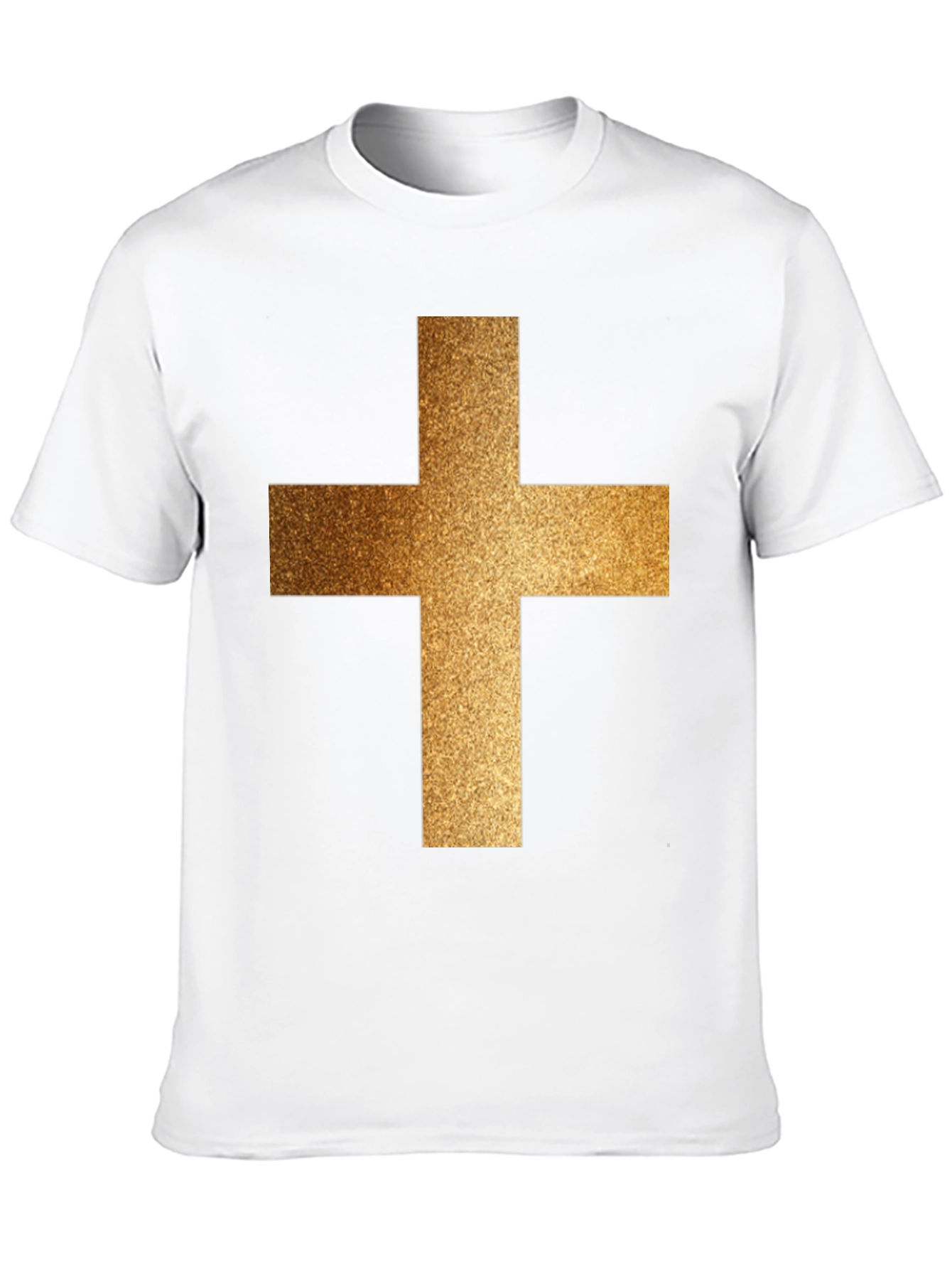 Golden Cross Graphic Black T-Shirt