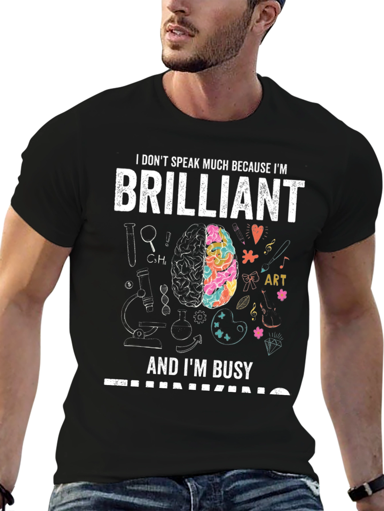 Brilliant and Busy T-Shirt - Smart Gift Idea!