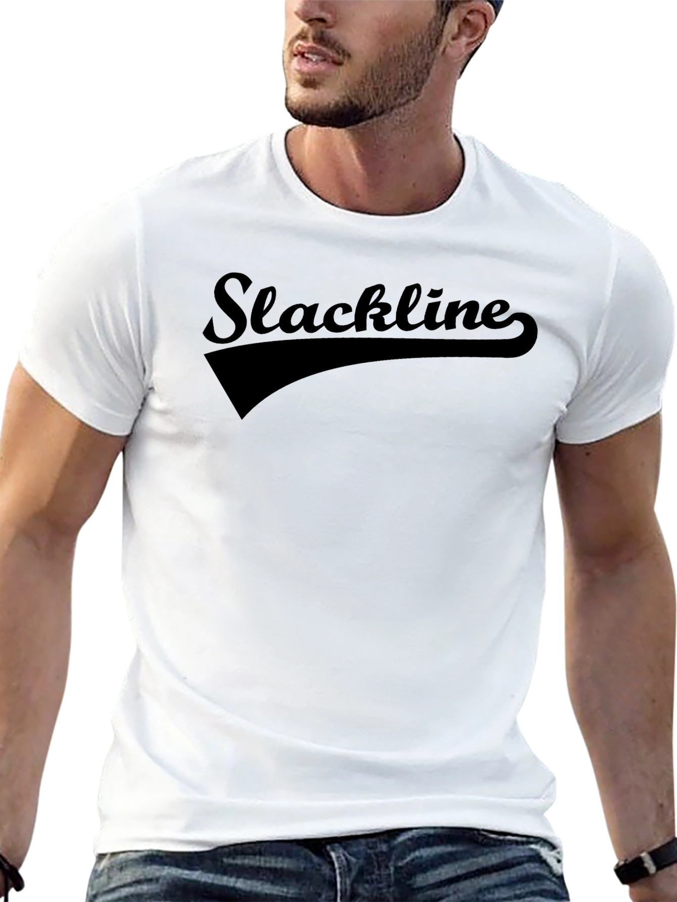 Slackline Graphic Tee - Retro Style Mens T-Shirt