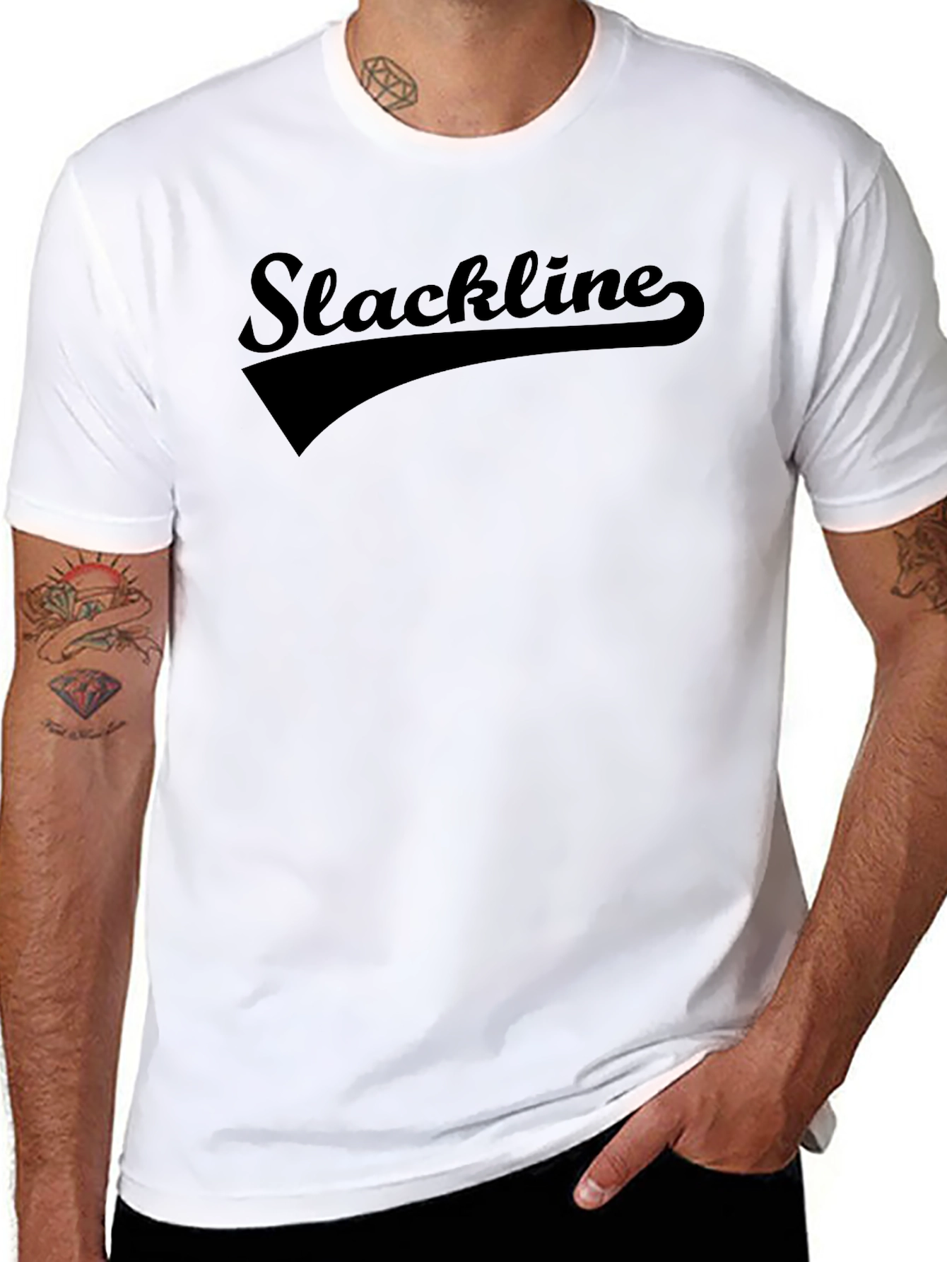 Slackline Graphic Tee - Retro Style Mens T-Shirt