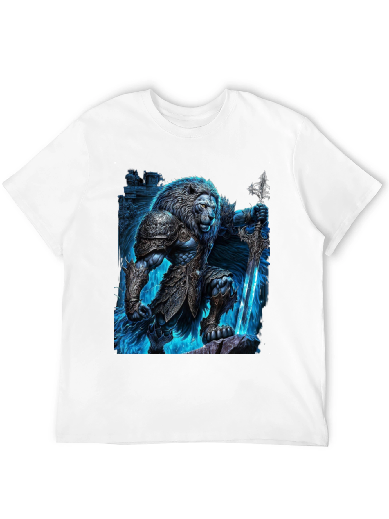 Lion Warrior T-Shirt - Unique Graphic Print