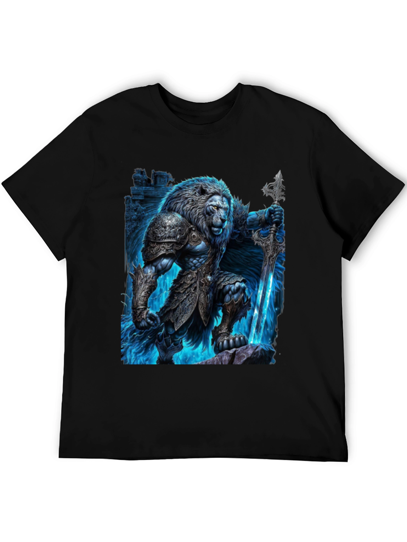 Lion Warrior T-Shirt - Unique Graphic Print