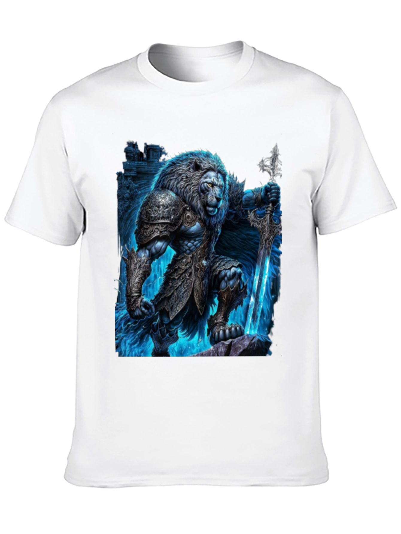 Lion Warrior T-Shirt - Unique Graphic Print