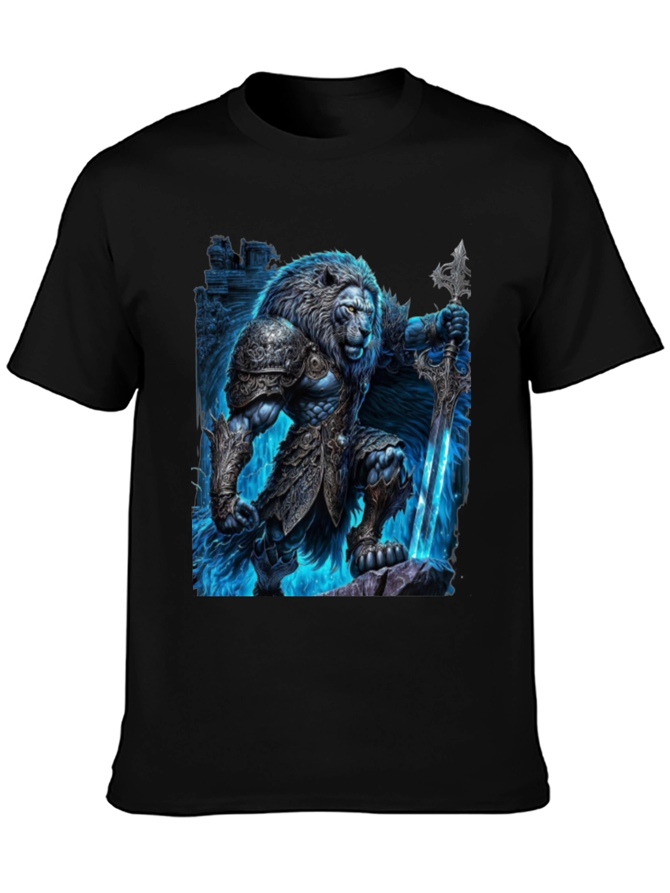 Lion Warrior T-Shirt - Unique Graphic Print
