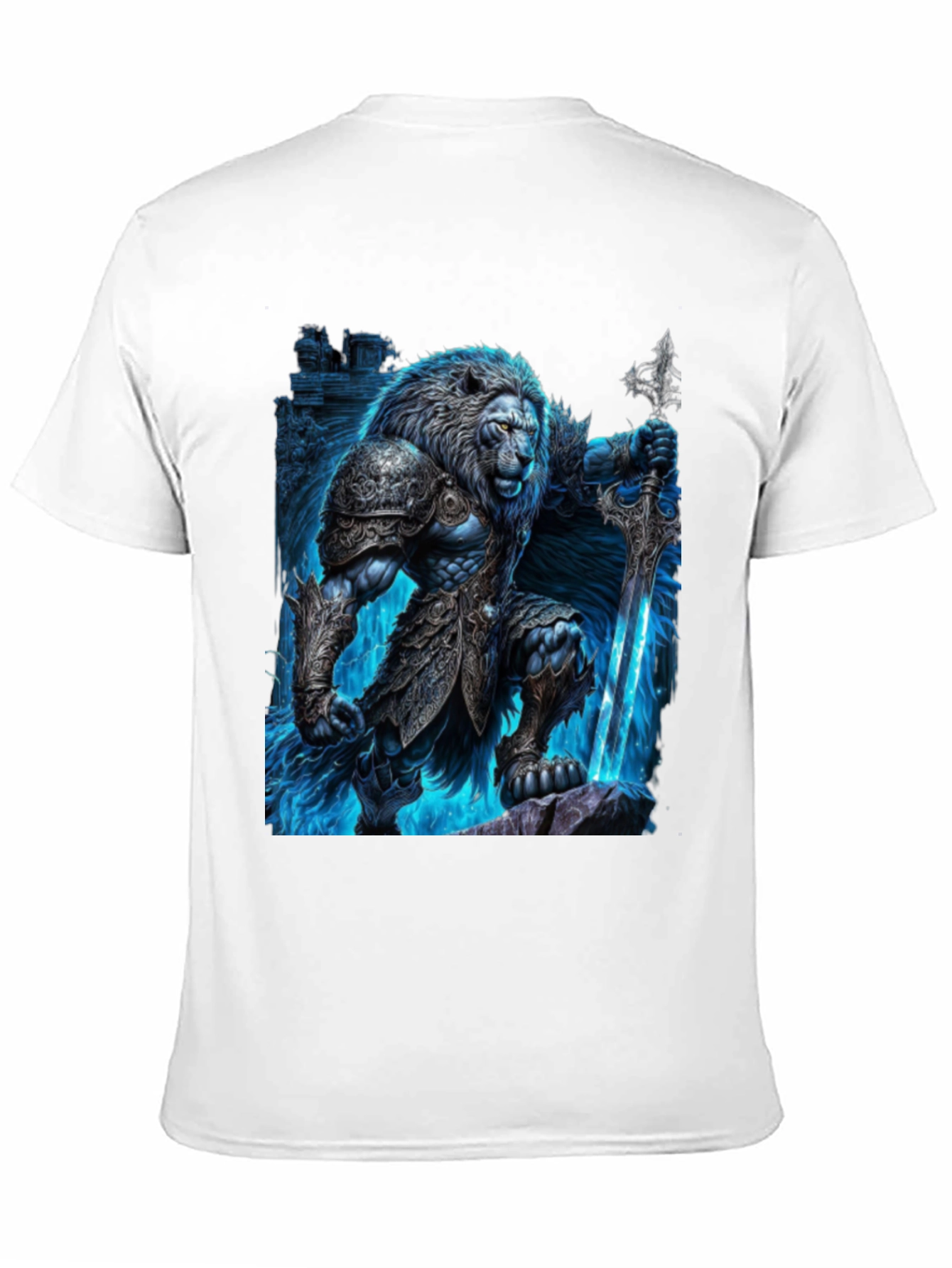 Lion Warrior T-Shirt - Unique Graphic Print