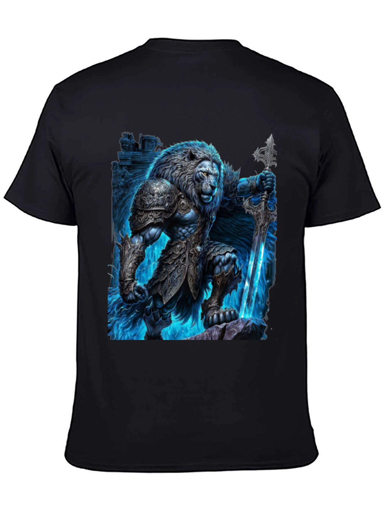 Lion Warrior T-Shirt - Unique Graphic Print