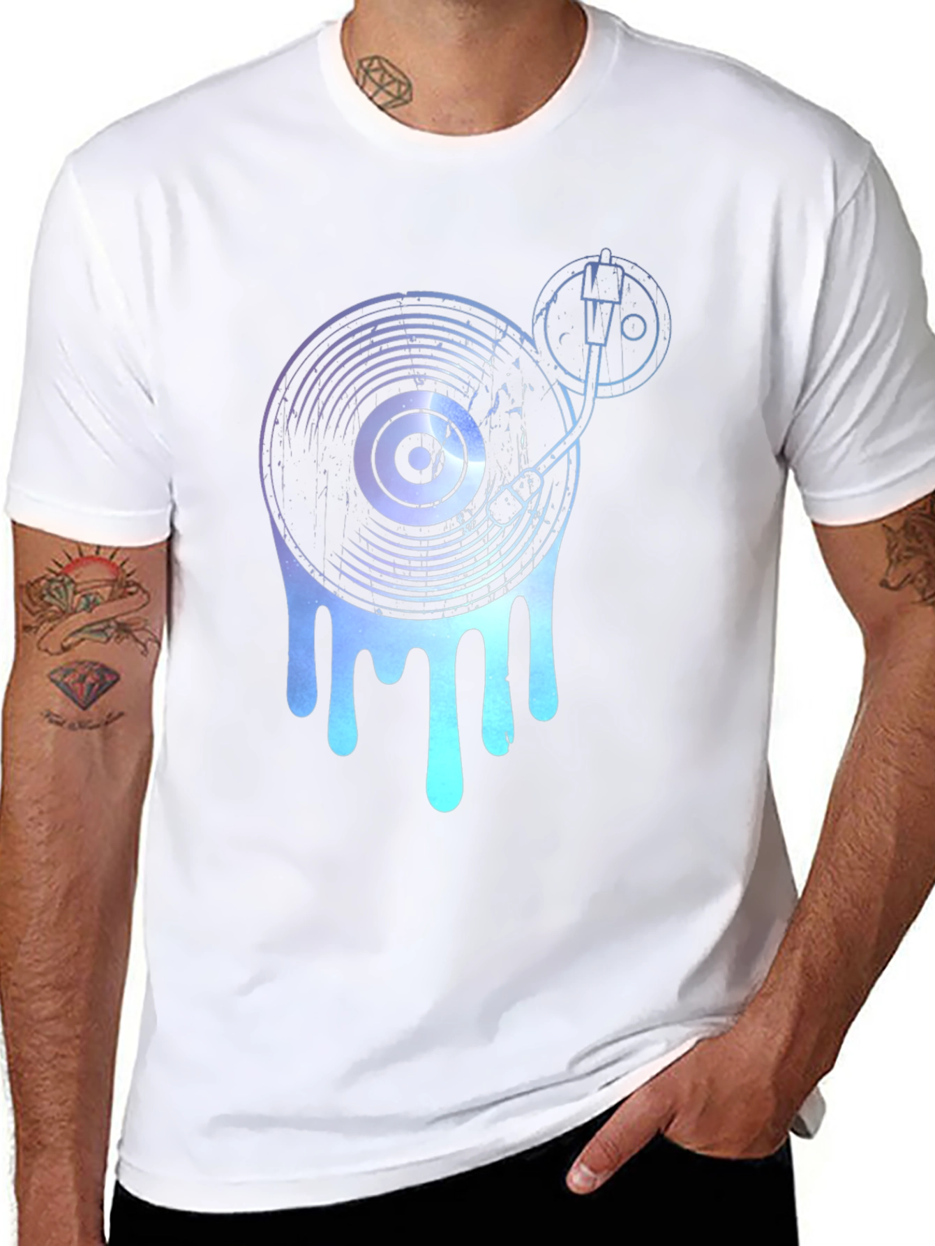 Dripping Turntable Graphic T-Shirt