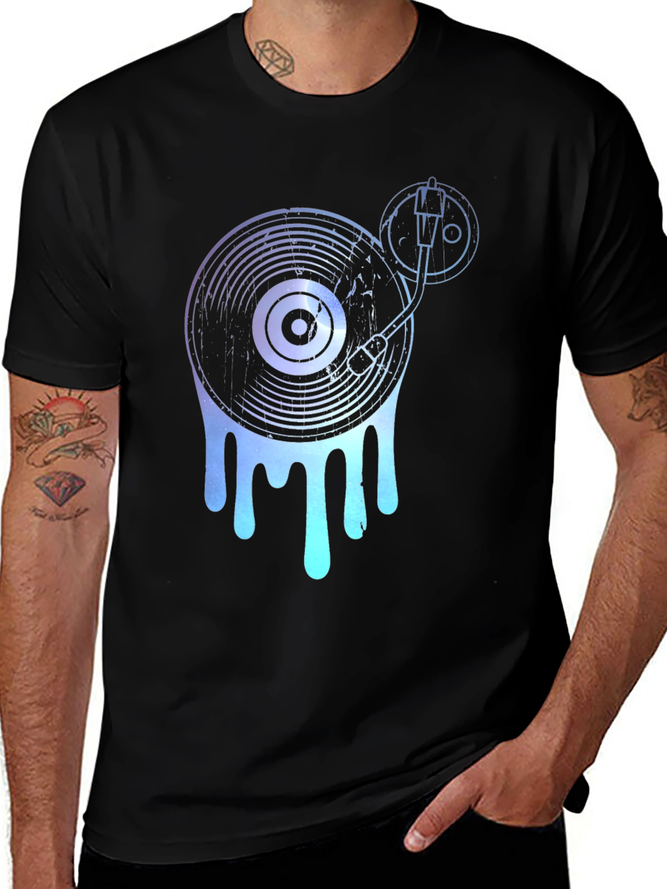 Dripping Turntable Graphic T-Shirt