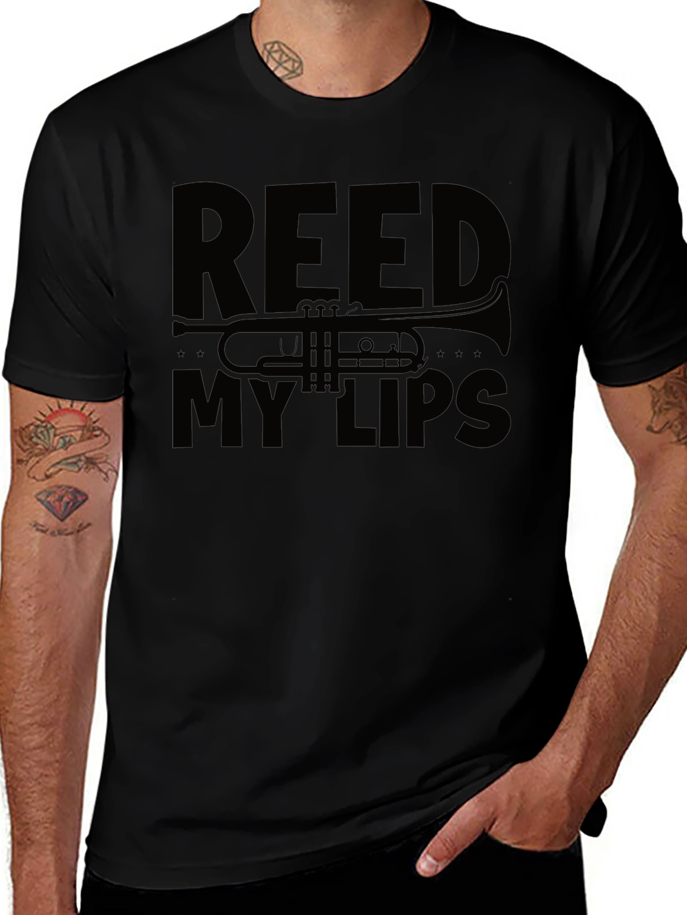 Reed My Lips Funny Music T-Shirt