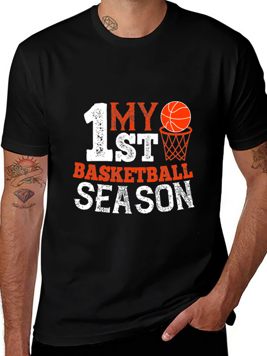 My 1st Basketball Season Black T-Shirt