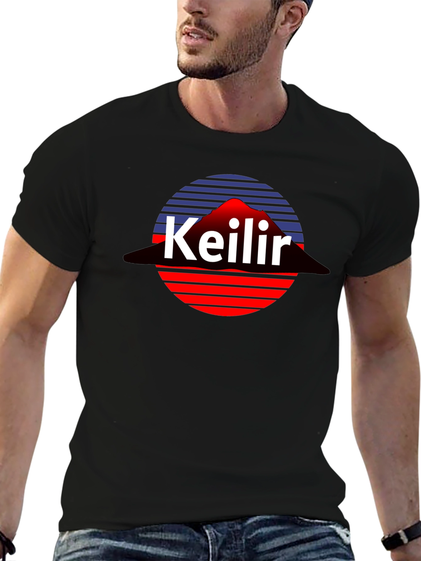 Keilir Retro Tee - Icelandic Mountain Graphic T-Shirt